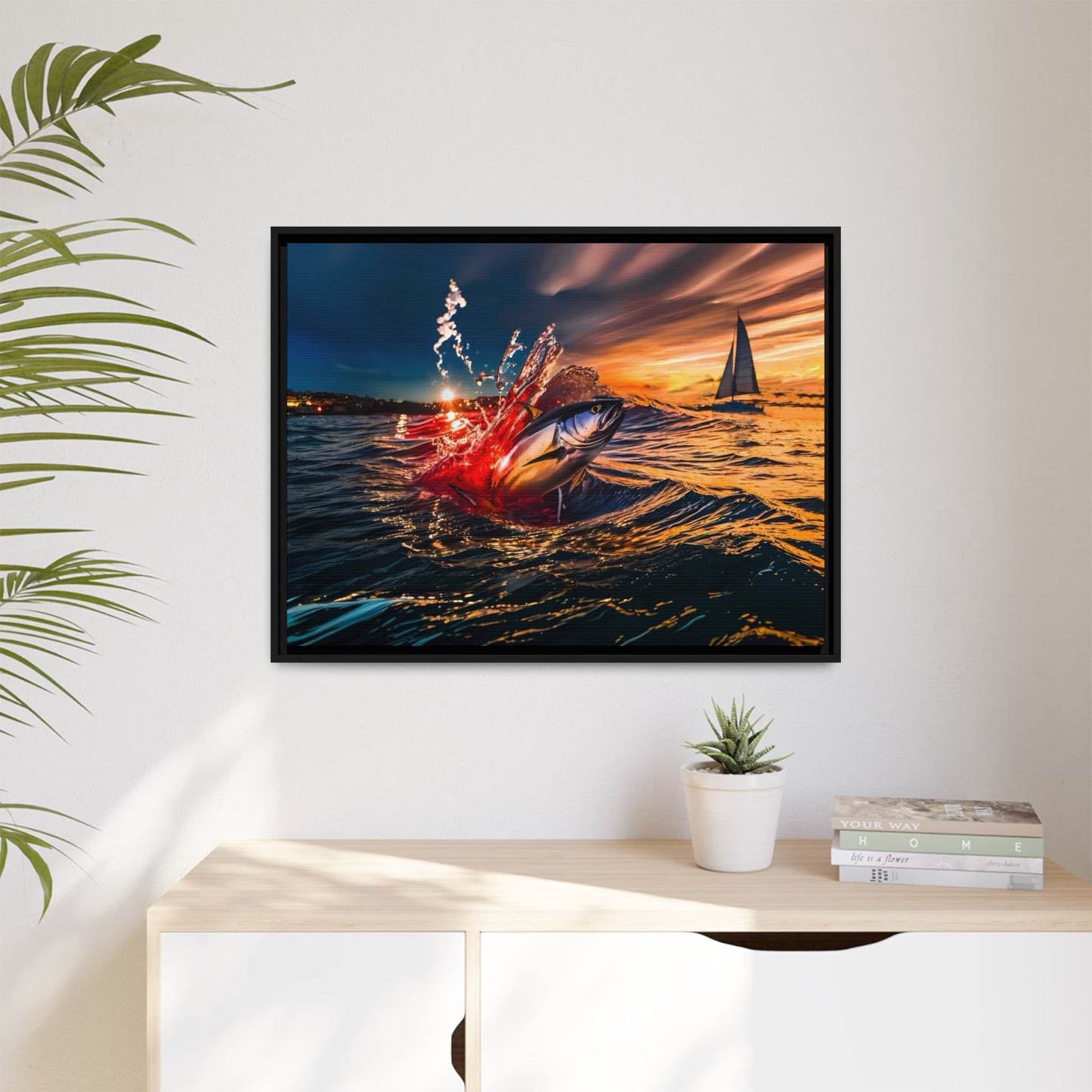 "The Leap" by Andrew McCarter - Ocean Canvas Art.