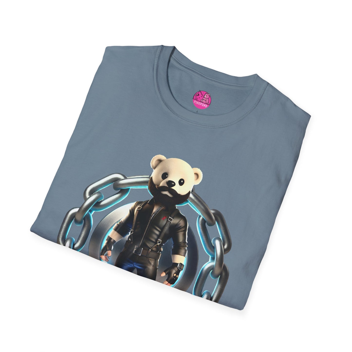 Hot Leather Cub Unisex Softstyle T-Shirt | Fierce and Fun Bear Tee with Leather-Clad Sass