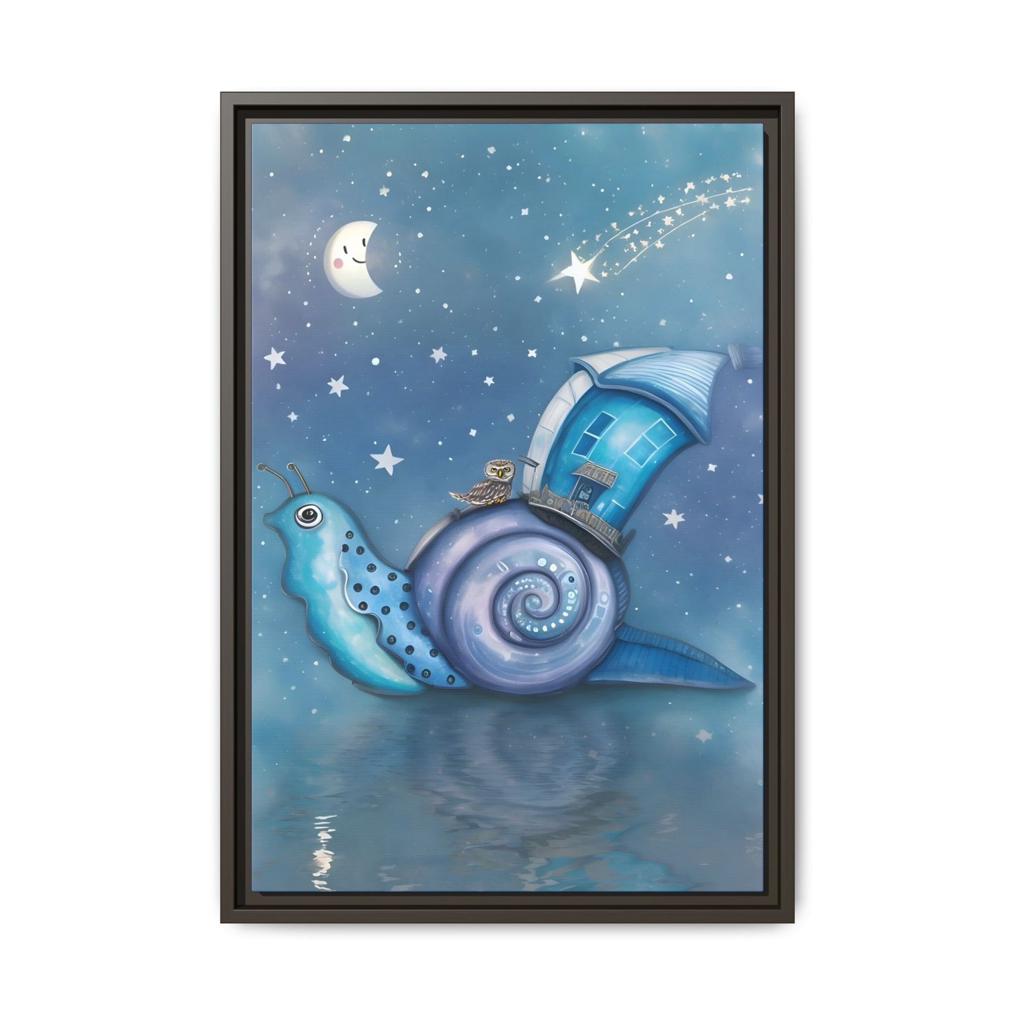 The Owl and the Snail Glided Upon a Sea of Stars by Andrew McCarter  - Canvas Print