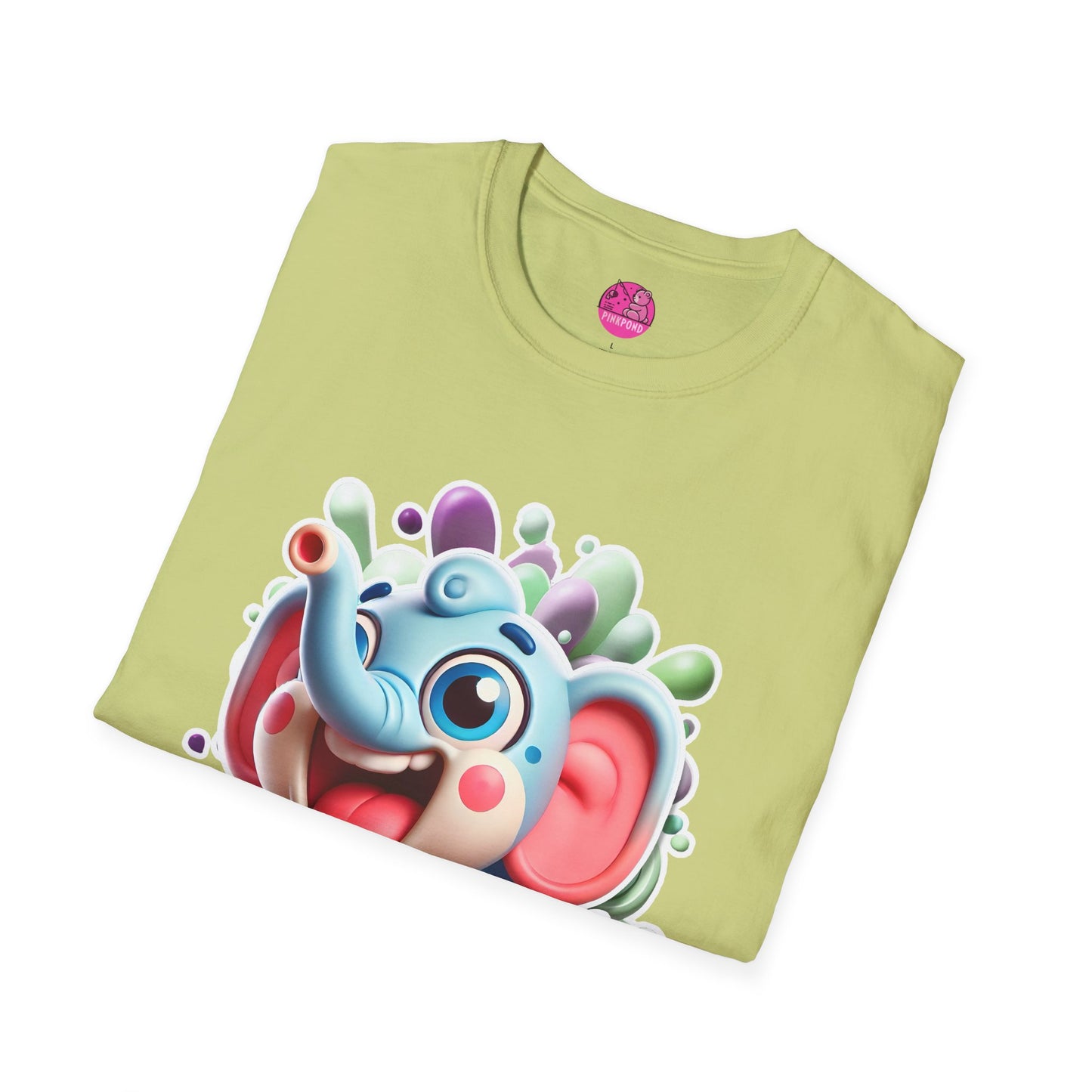 Eugene the Elephant T-Shirt - Unisex Softstyle Tee with Big Ears and Playful Charm
