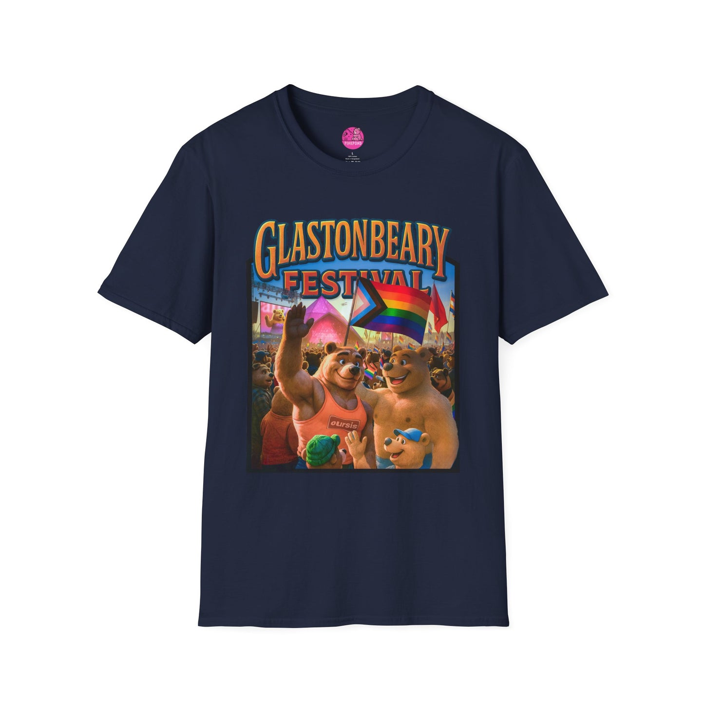Glastonbeary Festival Unisex Tee - Bear Pride, Queer Joy, Festival Fashion