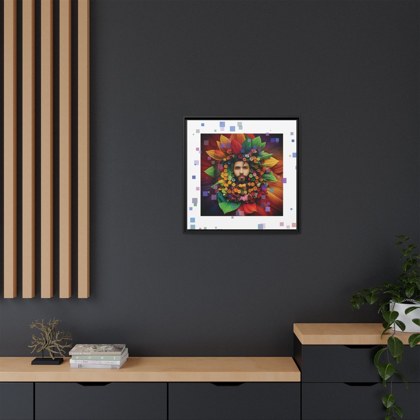 'Flourish: The Modern Green Man' canvas print By Andrew McCarter