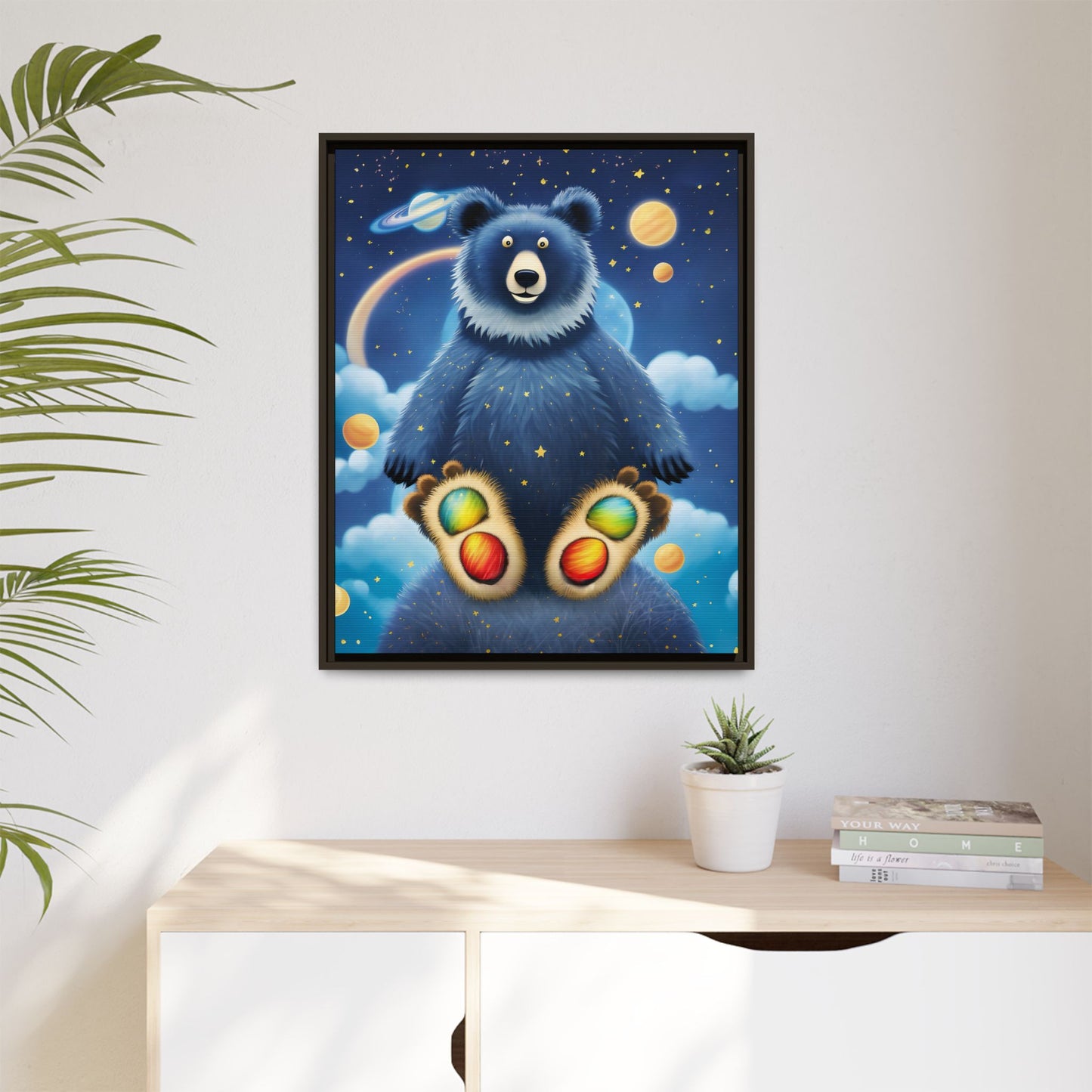 'Cosmic Pawprints' by Andrew McCarter - Canvas Art
