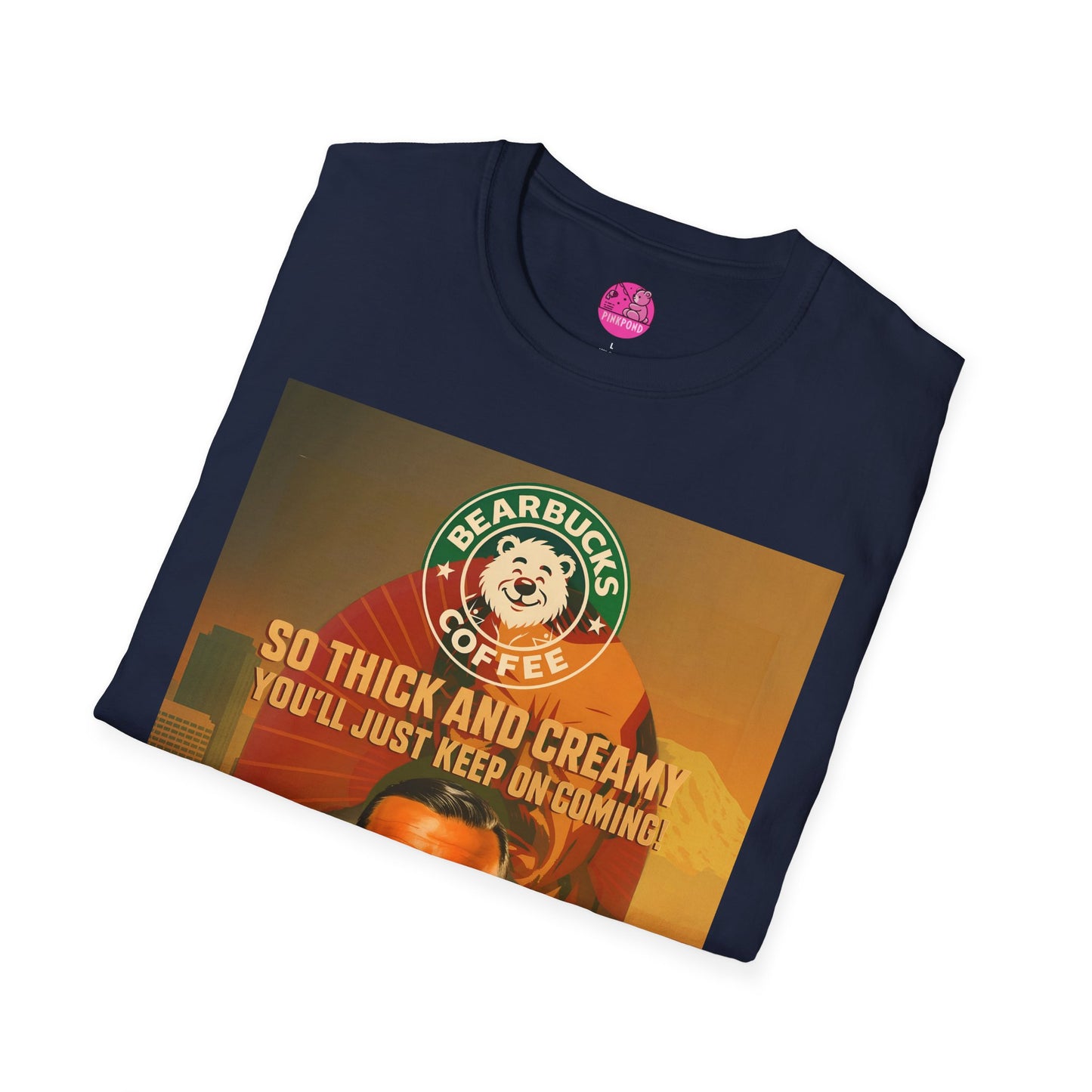 Vintage Bearbucks Coffee Unisex T-Shirt - So Thick and Creamy Retro Tee for Café Lovers