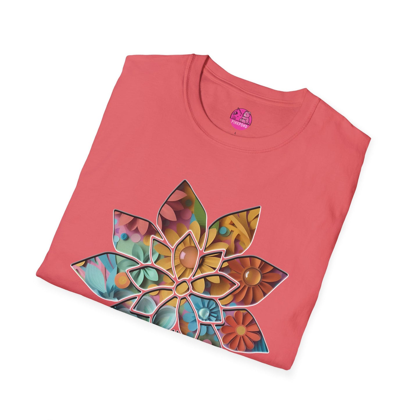 Blooming Beauty T-Shirt – A Burst of Color and Creativity- Unisex Softstyle Tee
