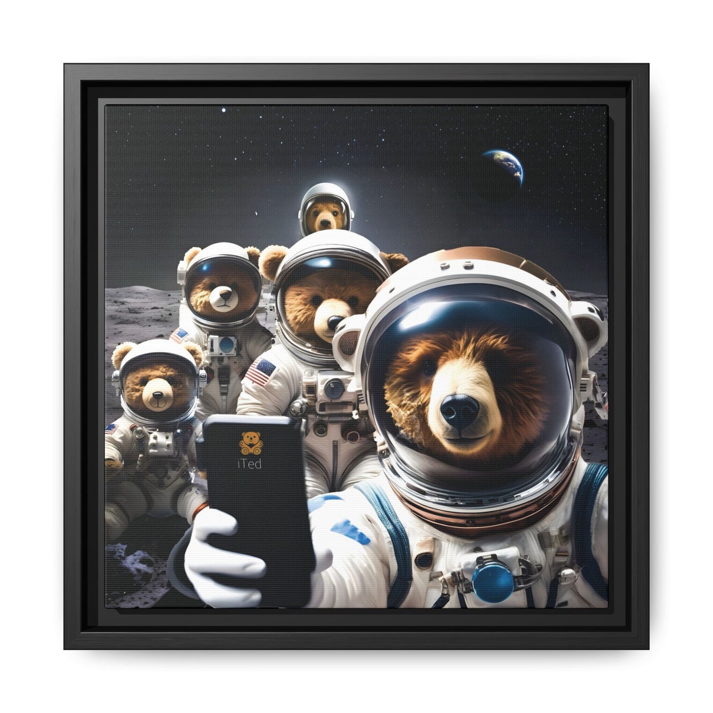 Canvas Print - Mooning Bear Selfie by Andrew McCarter