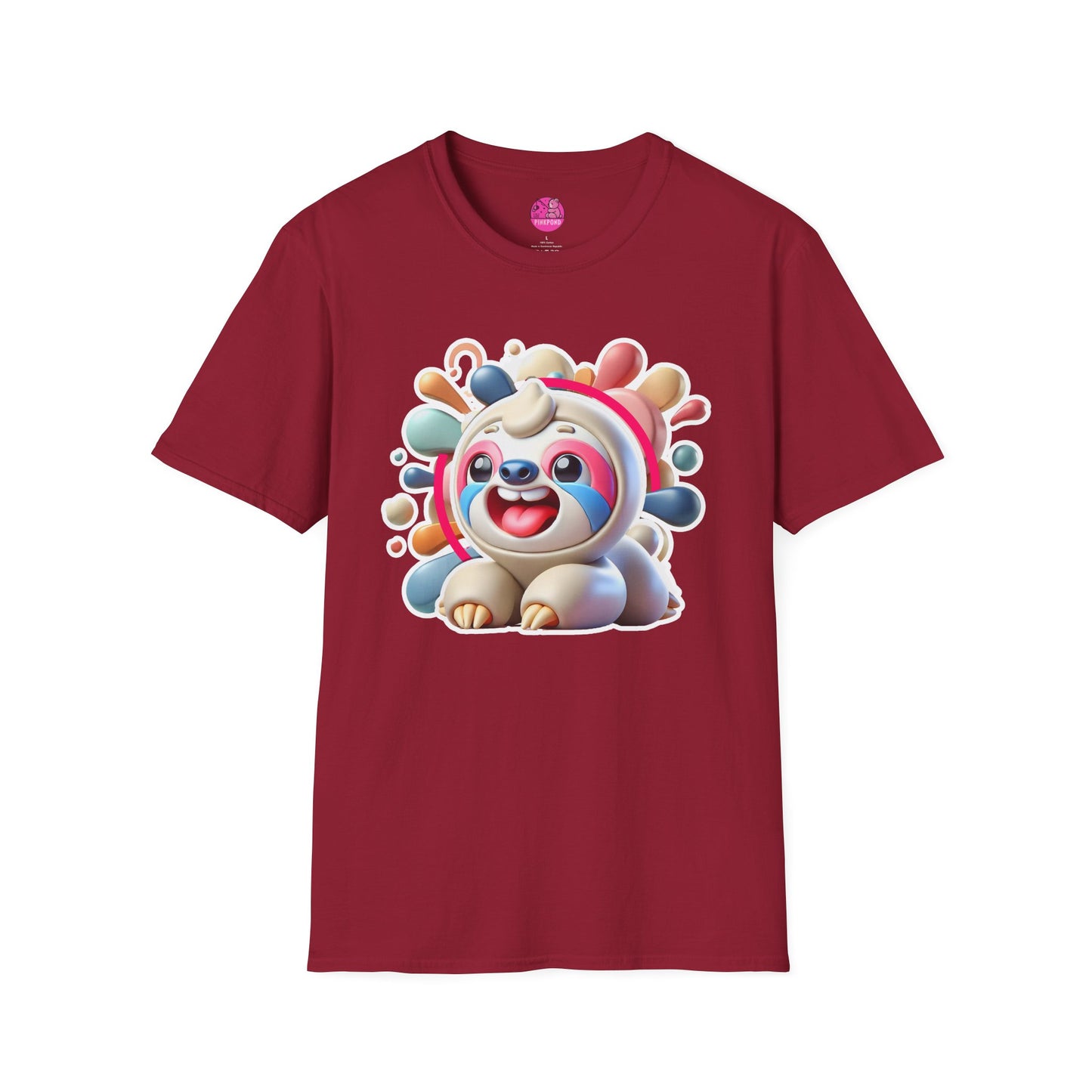 Sylvester Sloth Chill Tee - Laid-Back and Playful Unisex Softstyle T-Shirt for Sloth Lovers