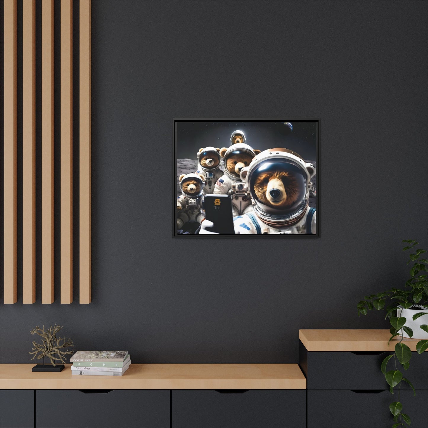 Canvas Print - Mooning Bear Selfie by Andrew McCarter