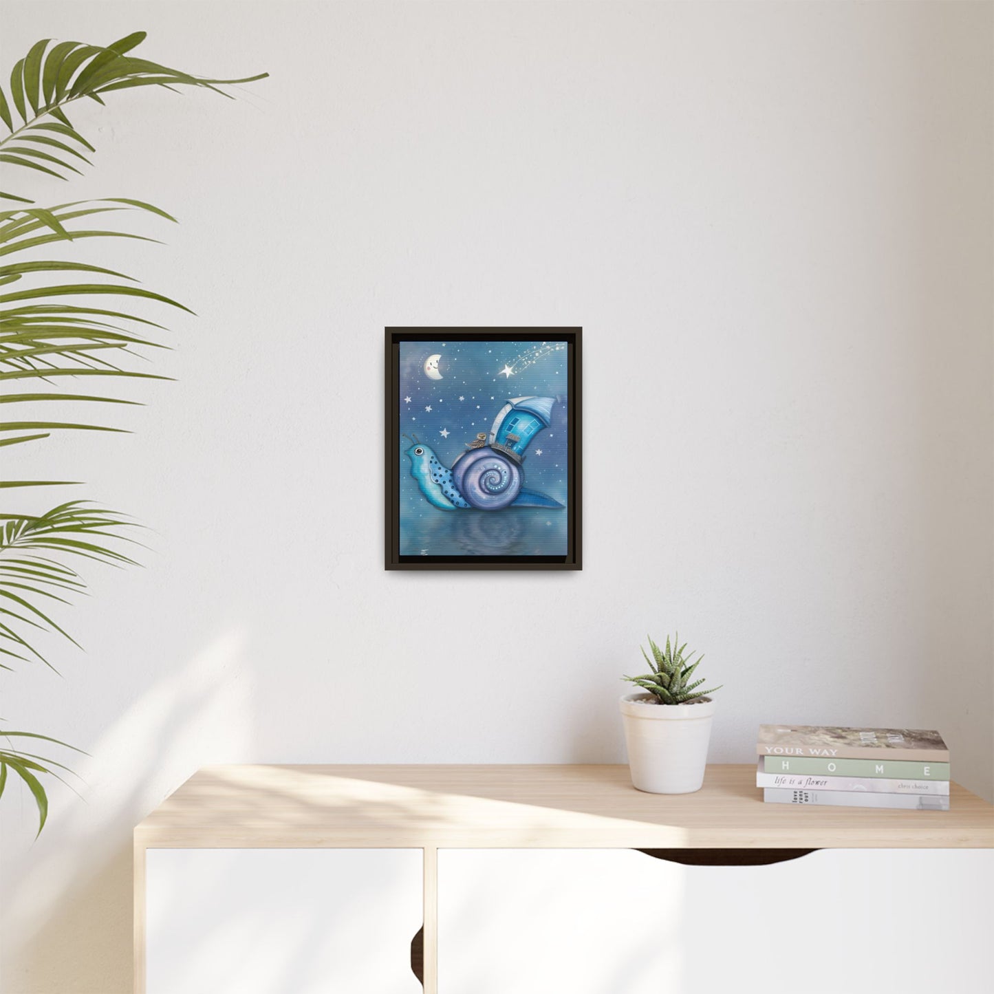 The Owl and the Snail Glided Upon a Sea of Stars by Andrew McCarter  - Canvas Print