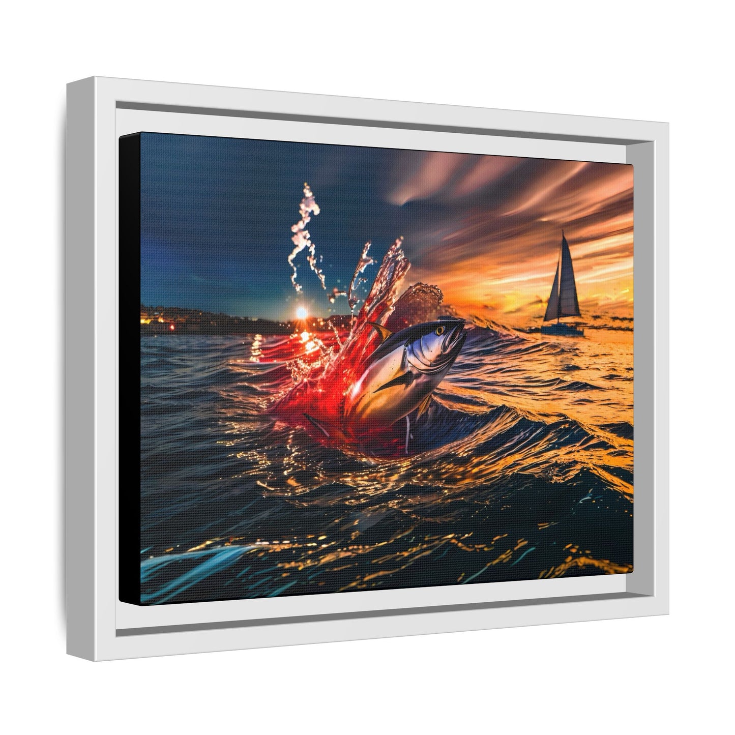 "The Leap" by Andrew McCarter - Ocean Canvas Art.