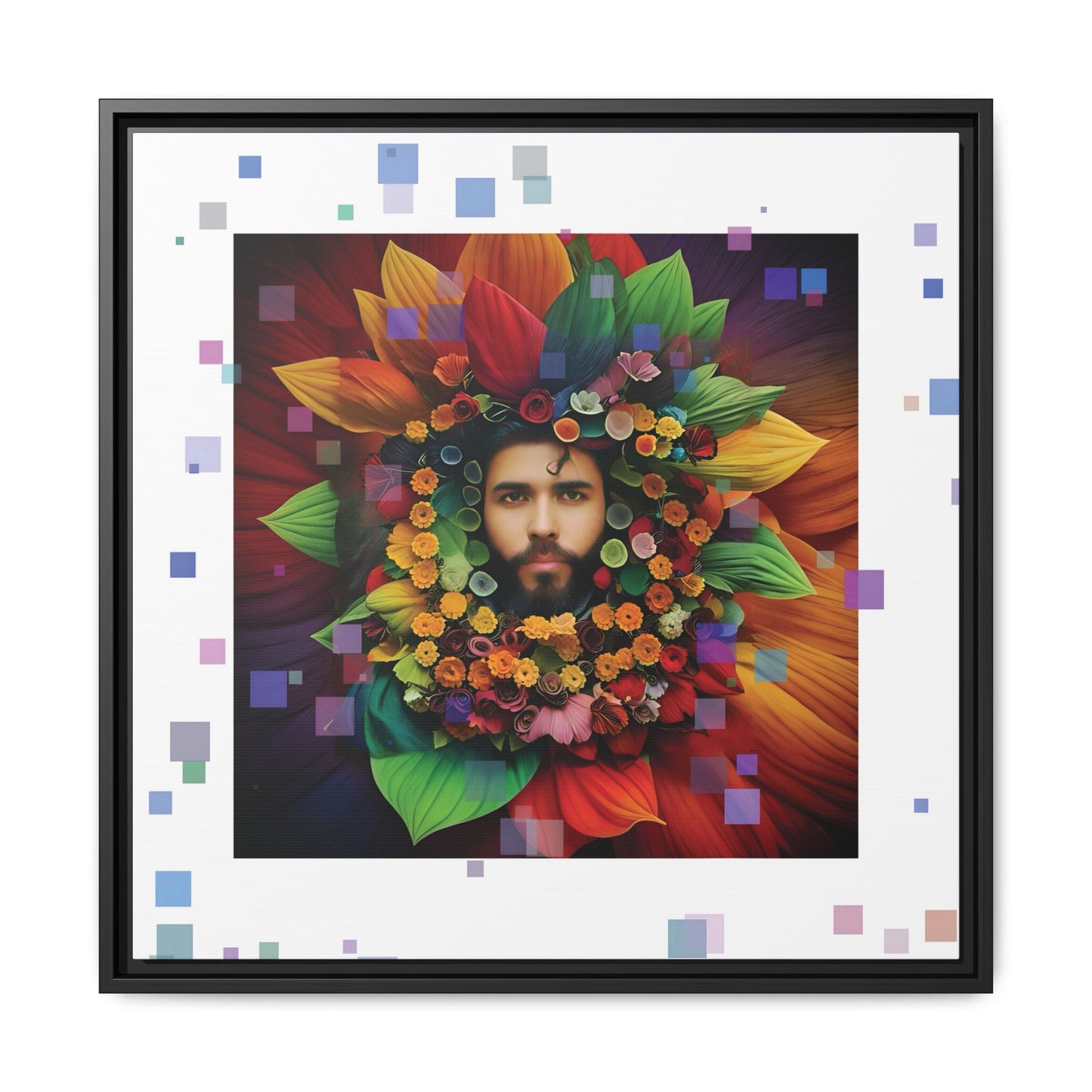 'Flourish: The Modern Green Man' canvas print By Andrew McCarter