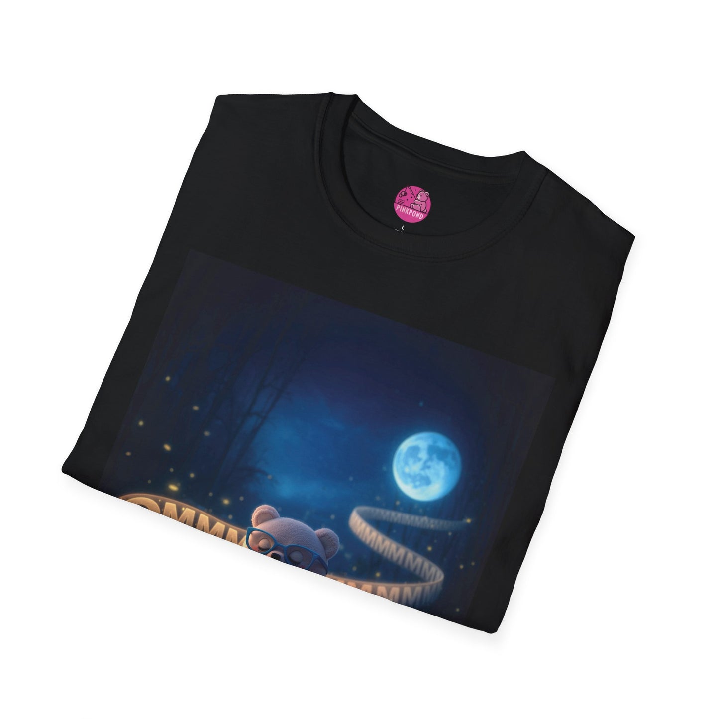 Meditating Bear Moonlit Tranquility T-Shirt