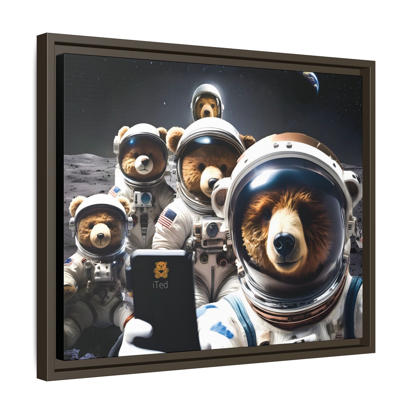 Canvas Print - Mooning Bear Selfie by Andrew McCarter