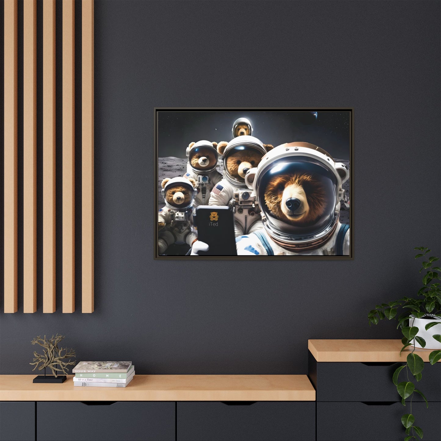 Canvas Print - Mooning Bear Selfie by Andrew McCarter