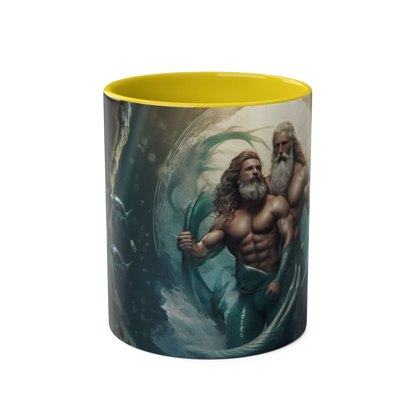 Mug: The Ocean's Legacy Mythical Mermen Design 11oz