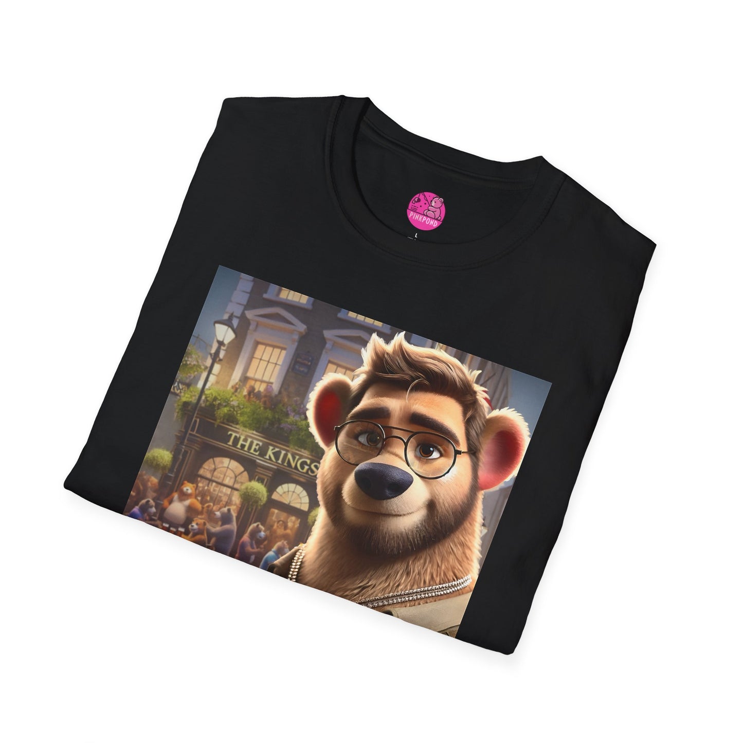 Bear T-Shirt - The King's Arms in Soho Design by PinkPond