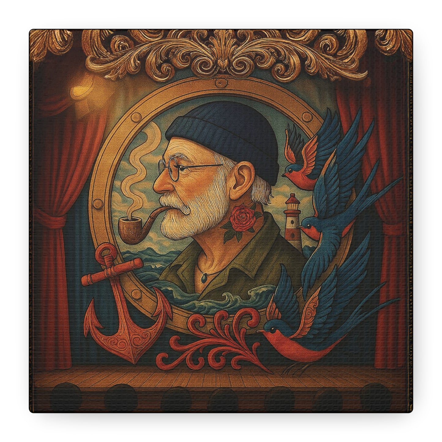 Canvas Wall Art - The Old Sailor’s Portrait
