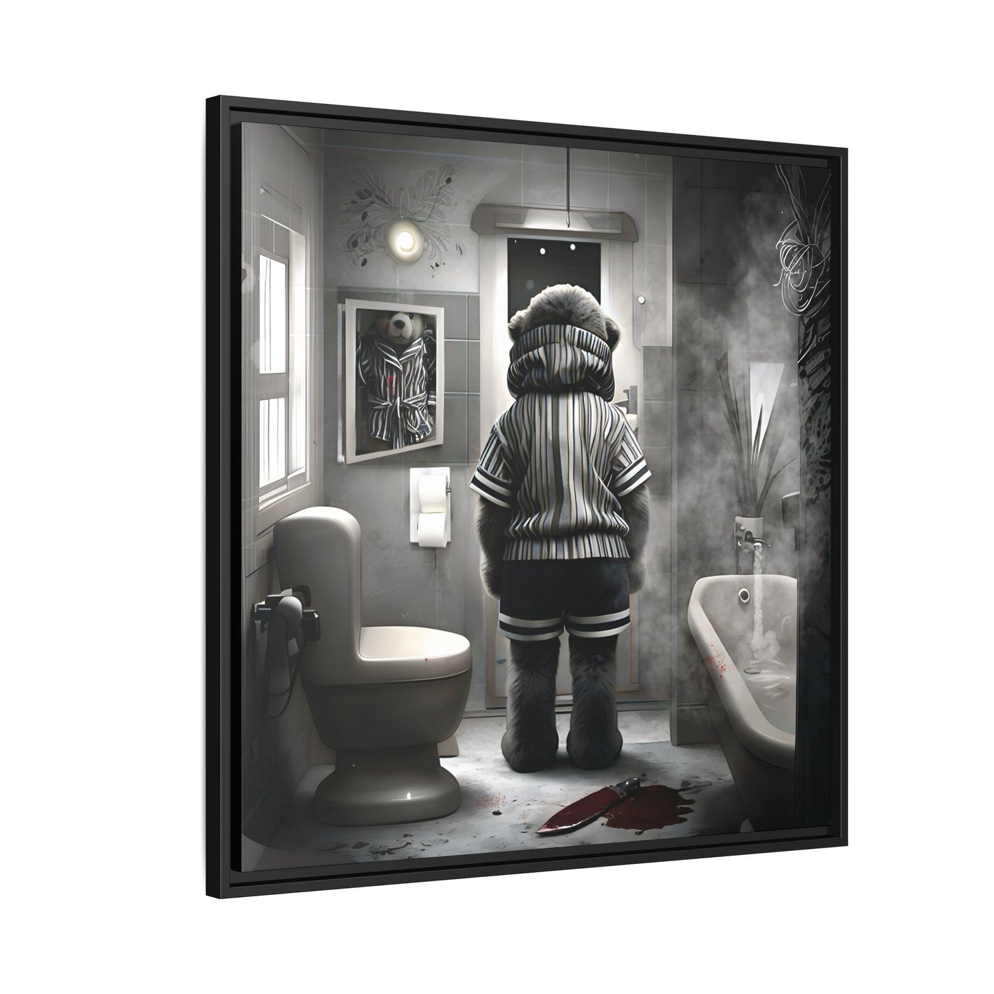 Canvas Art Print - The Untimely Demise of Benjamin Bear by Andrew McCarter, Dark Surreal Artwork