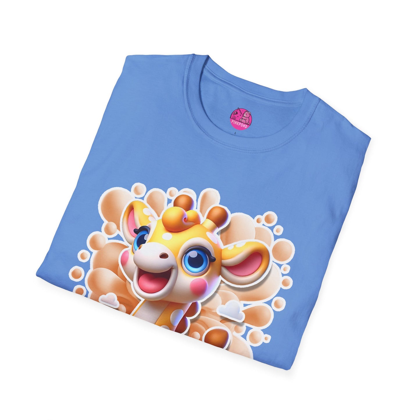 Geoffrey Giraffe T-Shirt - Tall on Charm, Big on Smiles Unisex Softstyle