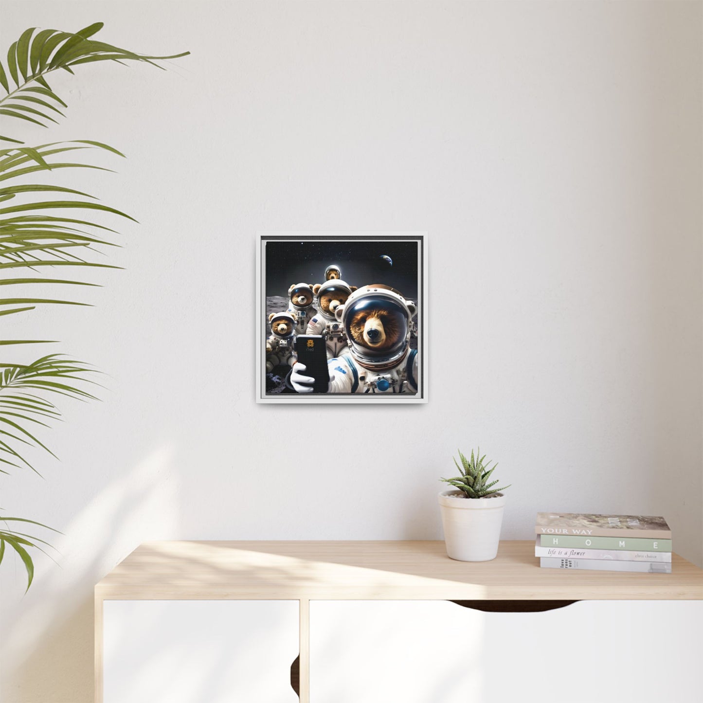 Canvas Print - Mooning Bear Selfie by Andrew McCarter