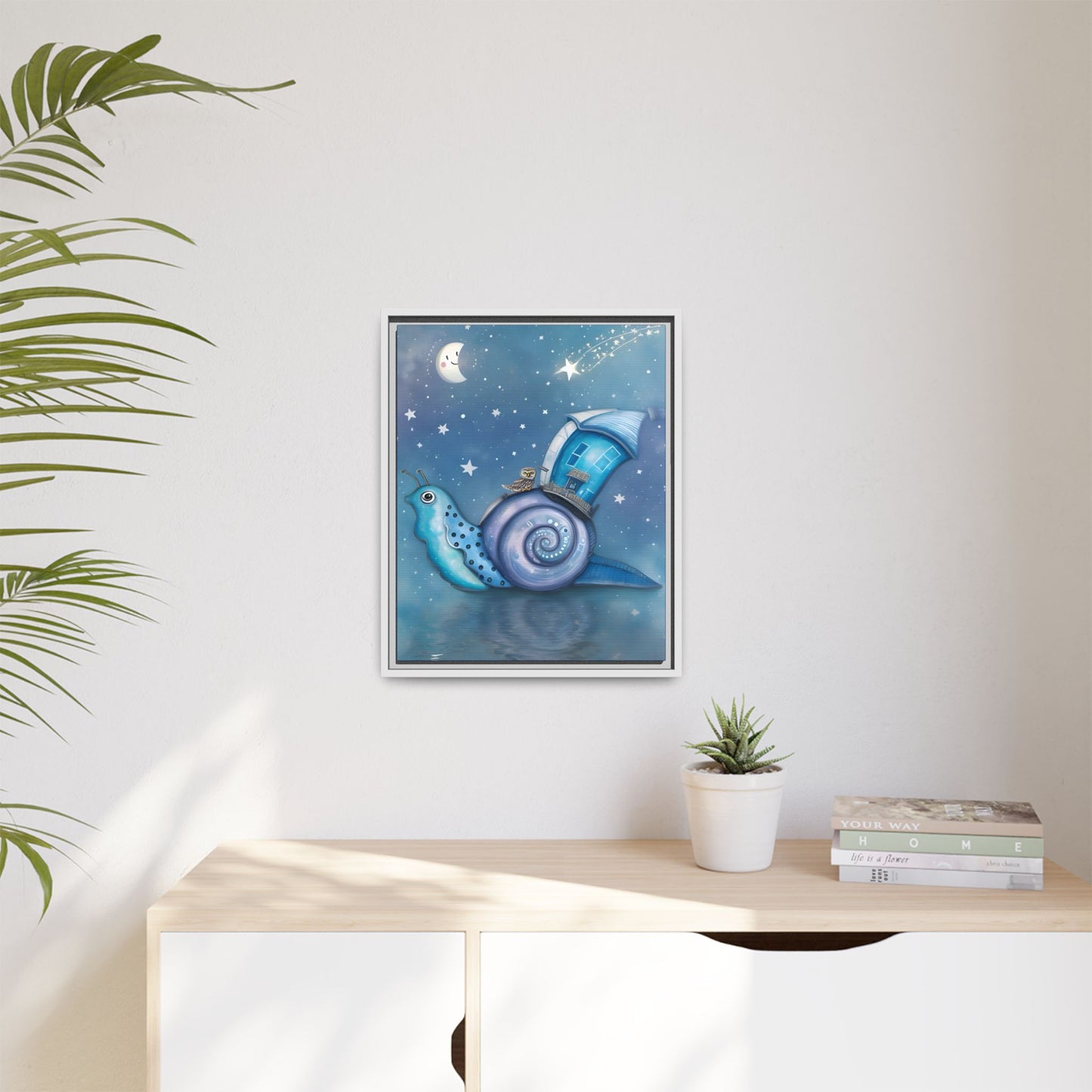 The Owl and the Snail Glided Upon a Sea of Stars by Andrew McCarter  - Canvas Print
