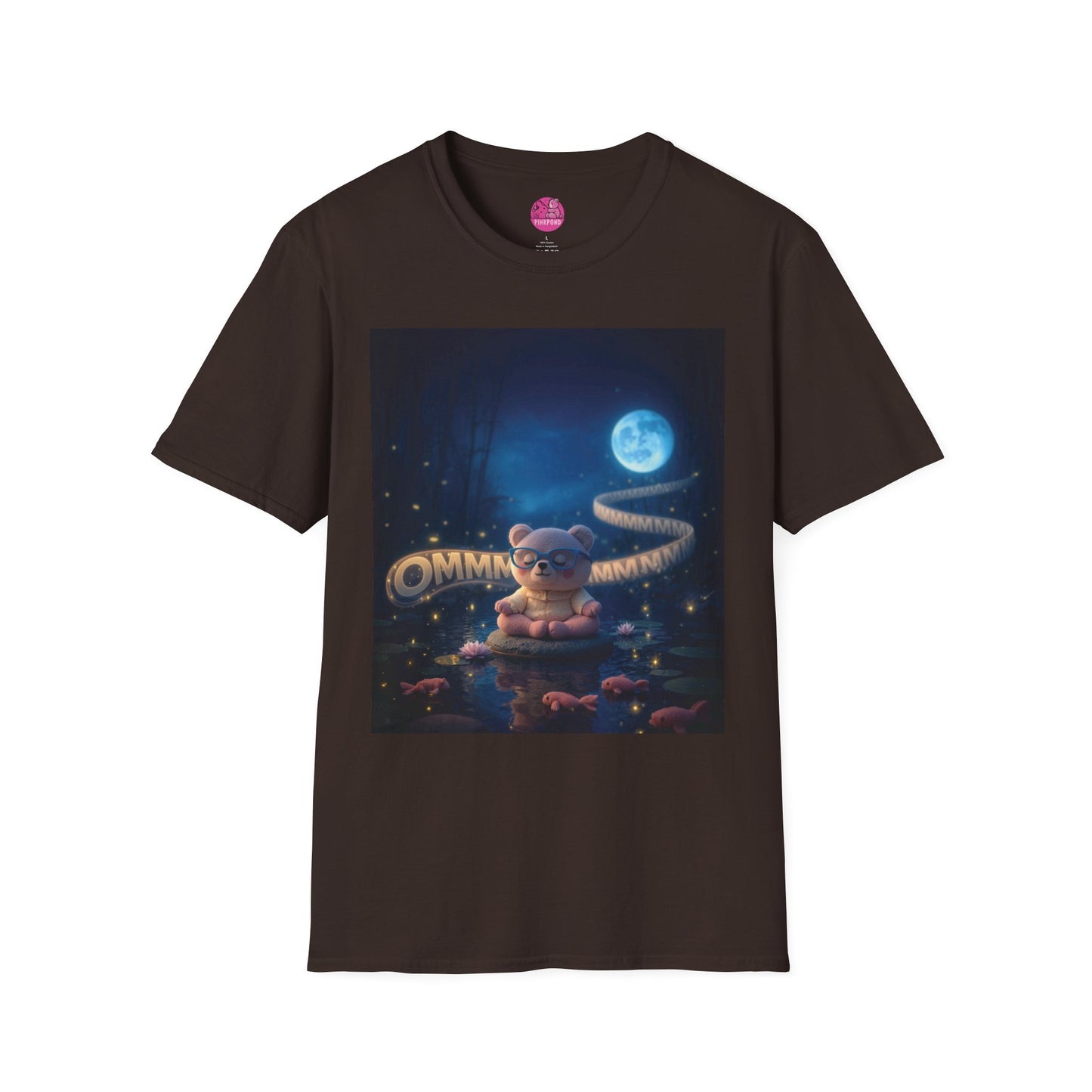 Meditating Bear Moonlit Tranquility T-Shirt