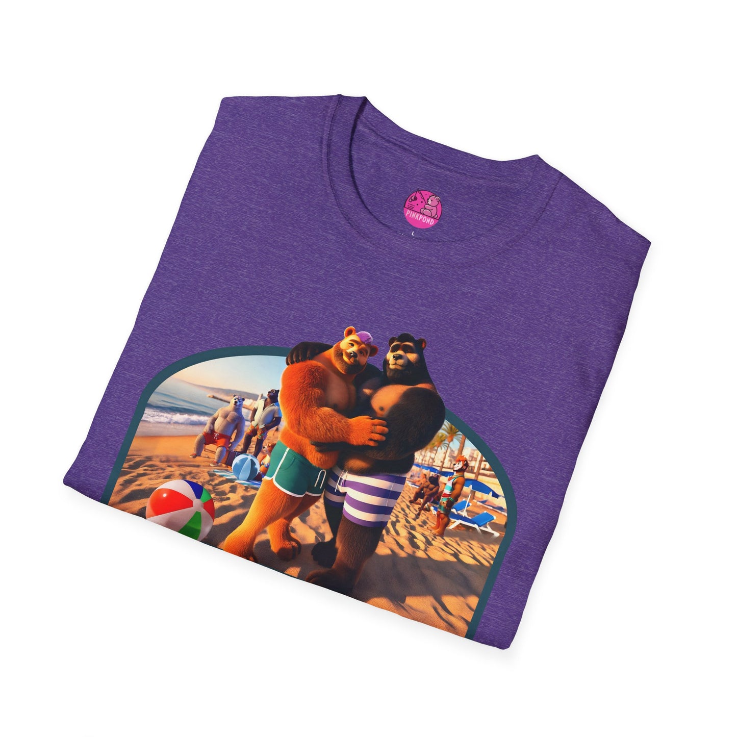 Beach Life Bears Unisex T-Shirt - Mikey & Max Tee by PinkPond