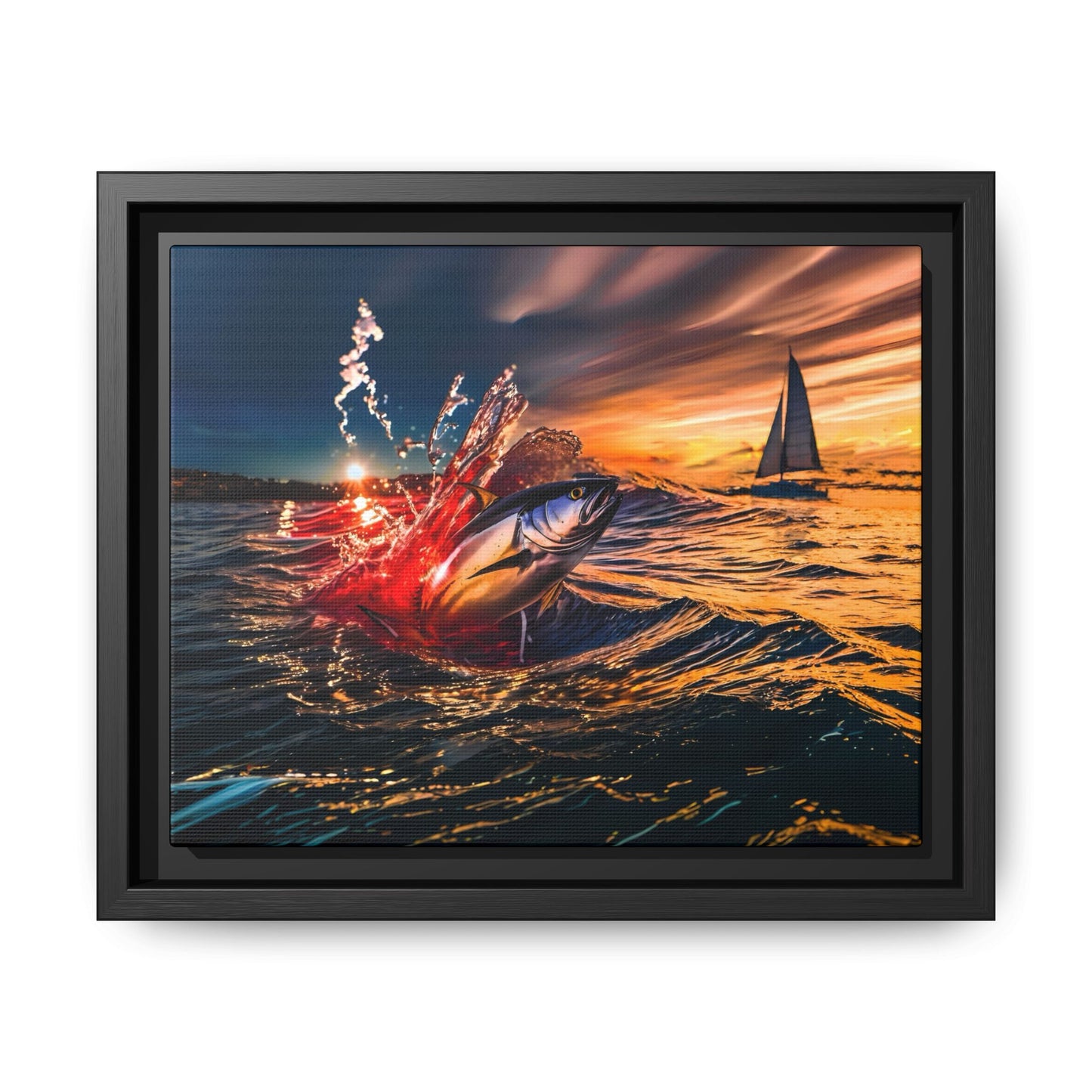 "The Leap" by Andrew McCarter - Ocean Canvas Art.