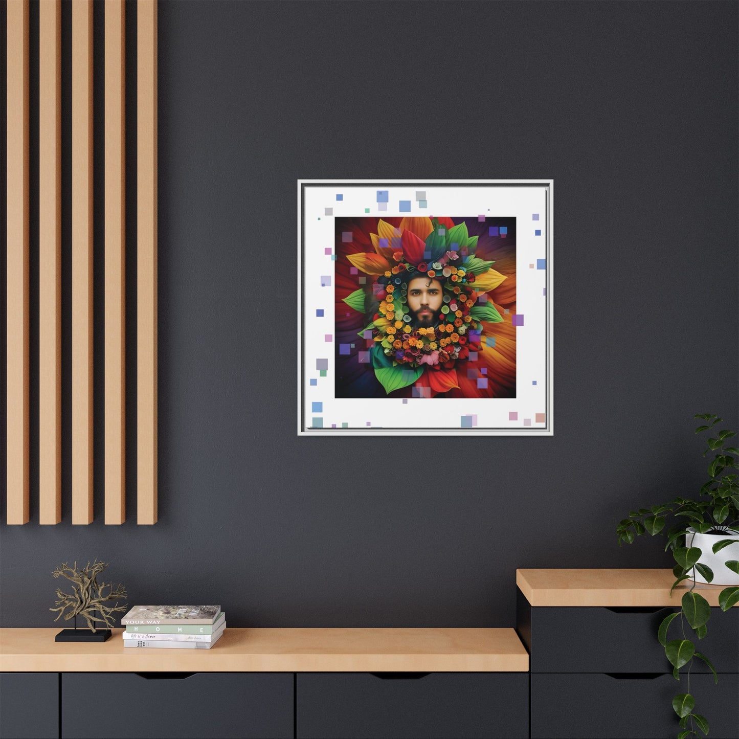 'Flourish: The Modern Green Man' canvas print By Andrew McCarter