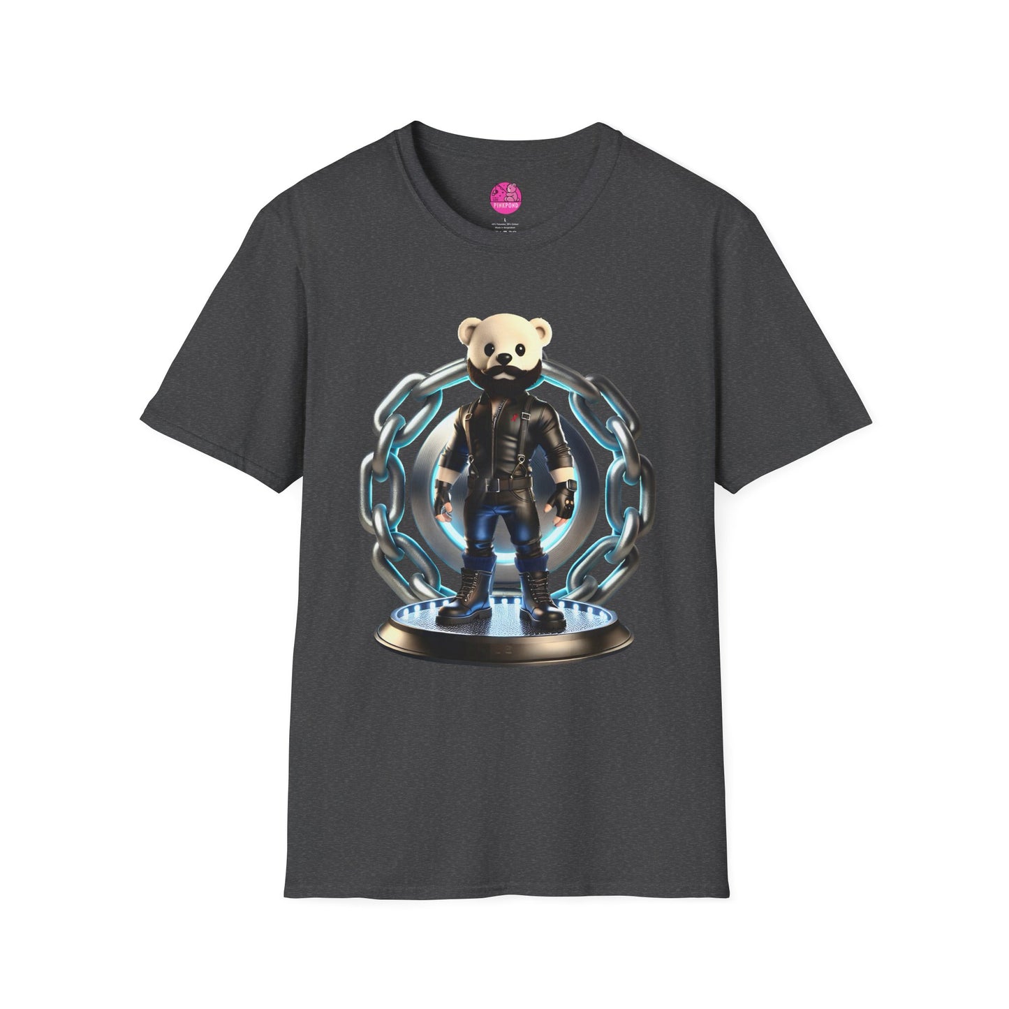 Hot Leather Cub Unisex Softstyle T-Shirt | Fierce and Fun Bear Tee with Leather-Clad Sass