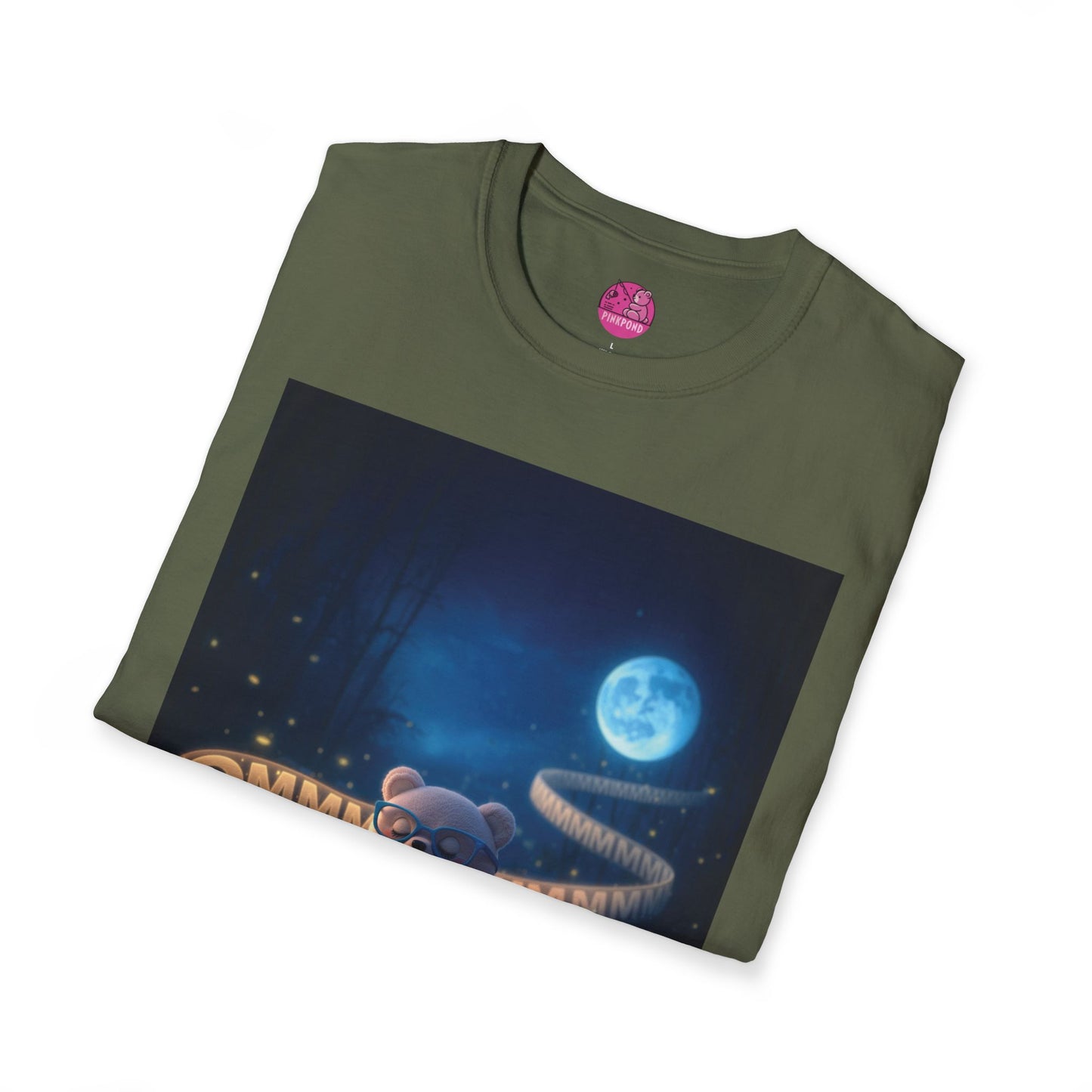 Meditating Bear Moonlit Tranquility T-Shirt