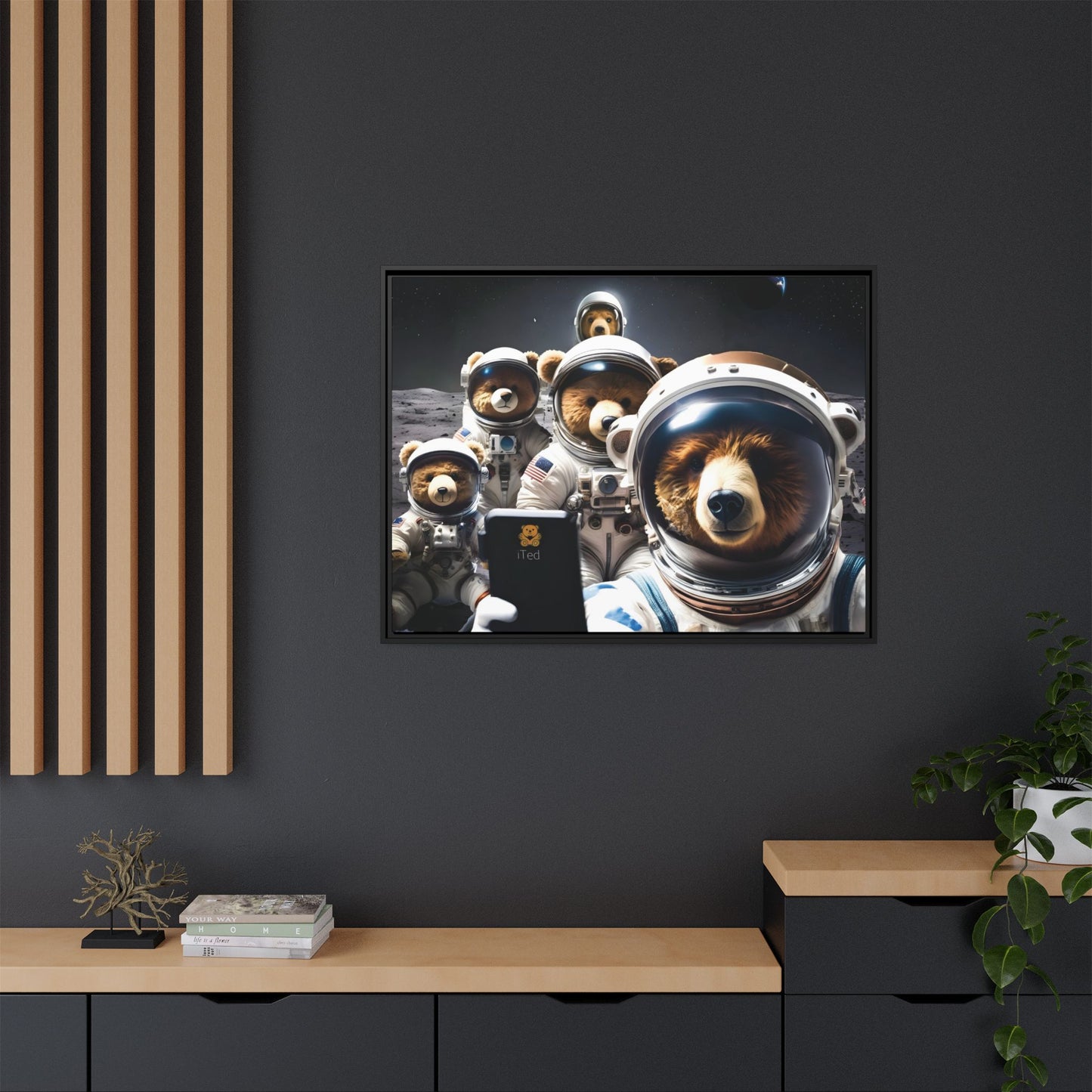 Canvas Print - Mooning Bear Selfie by Andrew McCarter