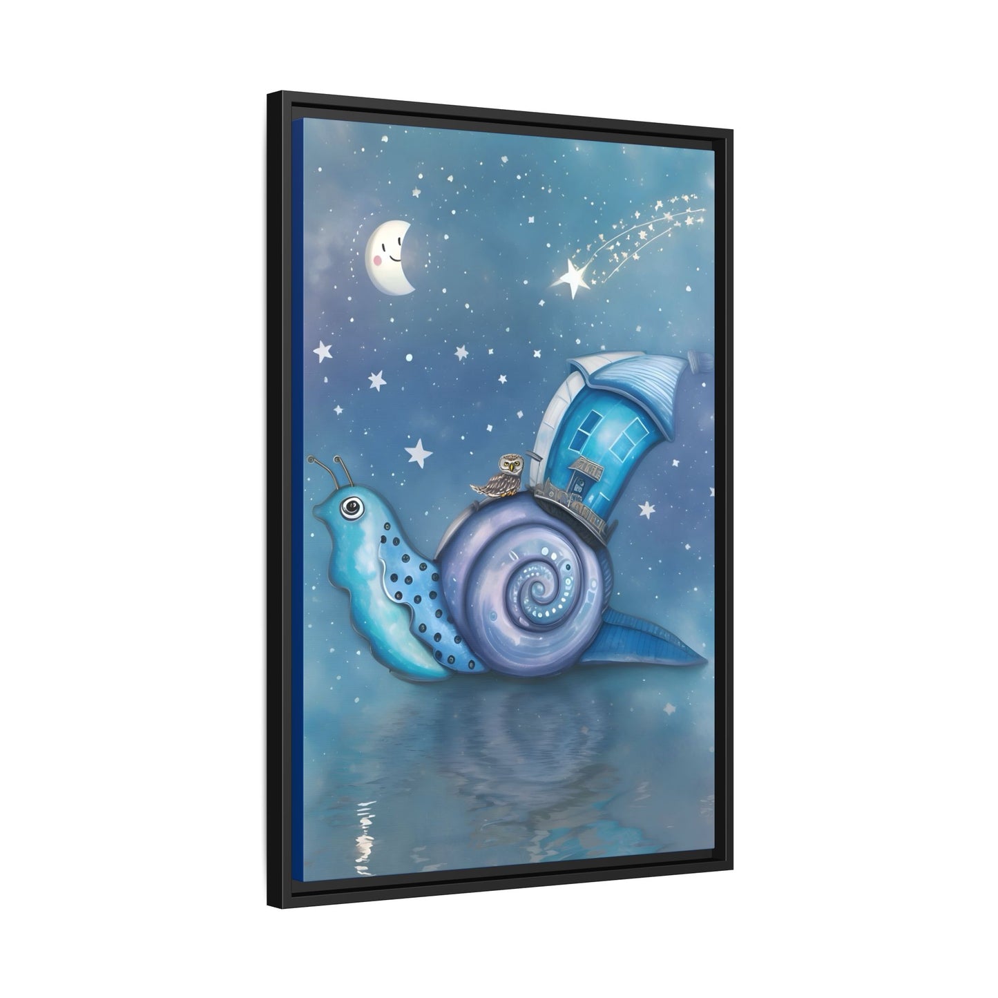 The Owl and the Snail Glided Upon a Sea of Stars by Andrew McCarter  - Canvas Print