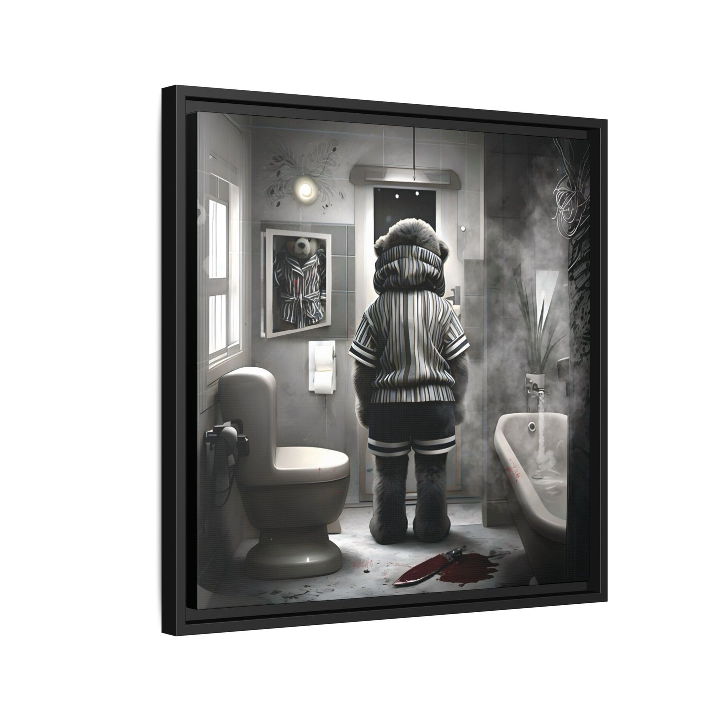 Canvas Art Print - The Untimely Demise of Benjamin Bear by Andrew McCarter, Dark Surreal Artwork