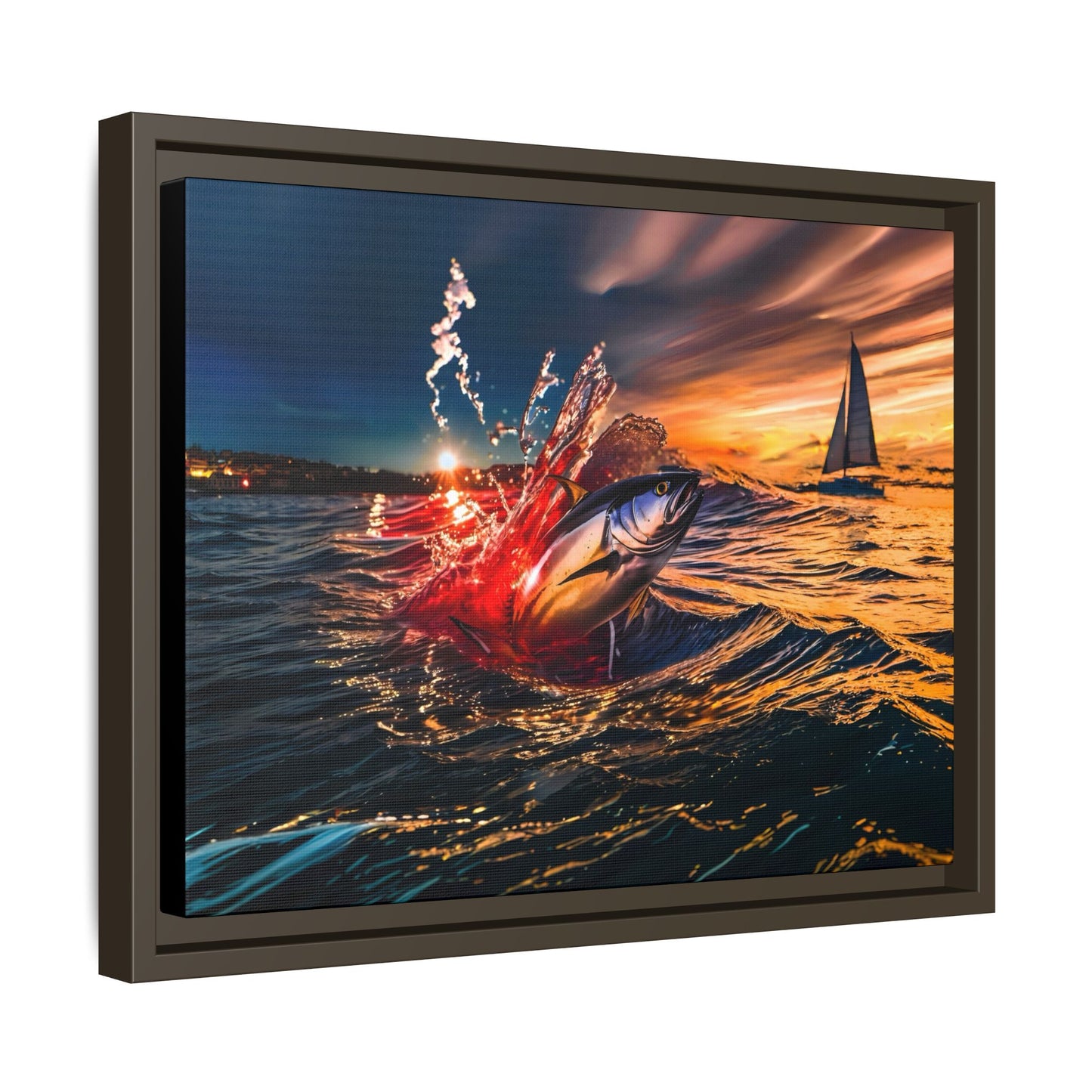 "The Leap" by Andrew McCarter - Ocean Canvas Art.