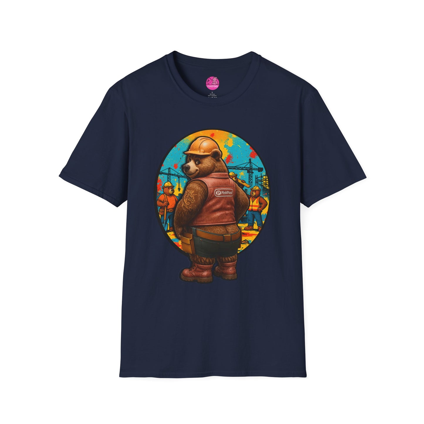 Graphic Tee Builder’s Bum Bear Unisex Softstyle T-Shirt