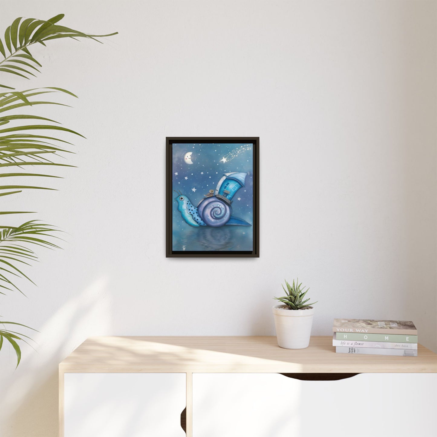 The Owl and the Snail Glided Upon a Sea of Stars by Andrew McCarter  - Canvas Print
