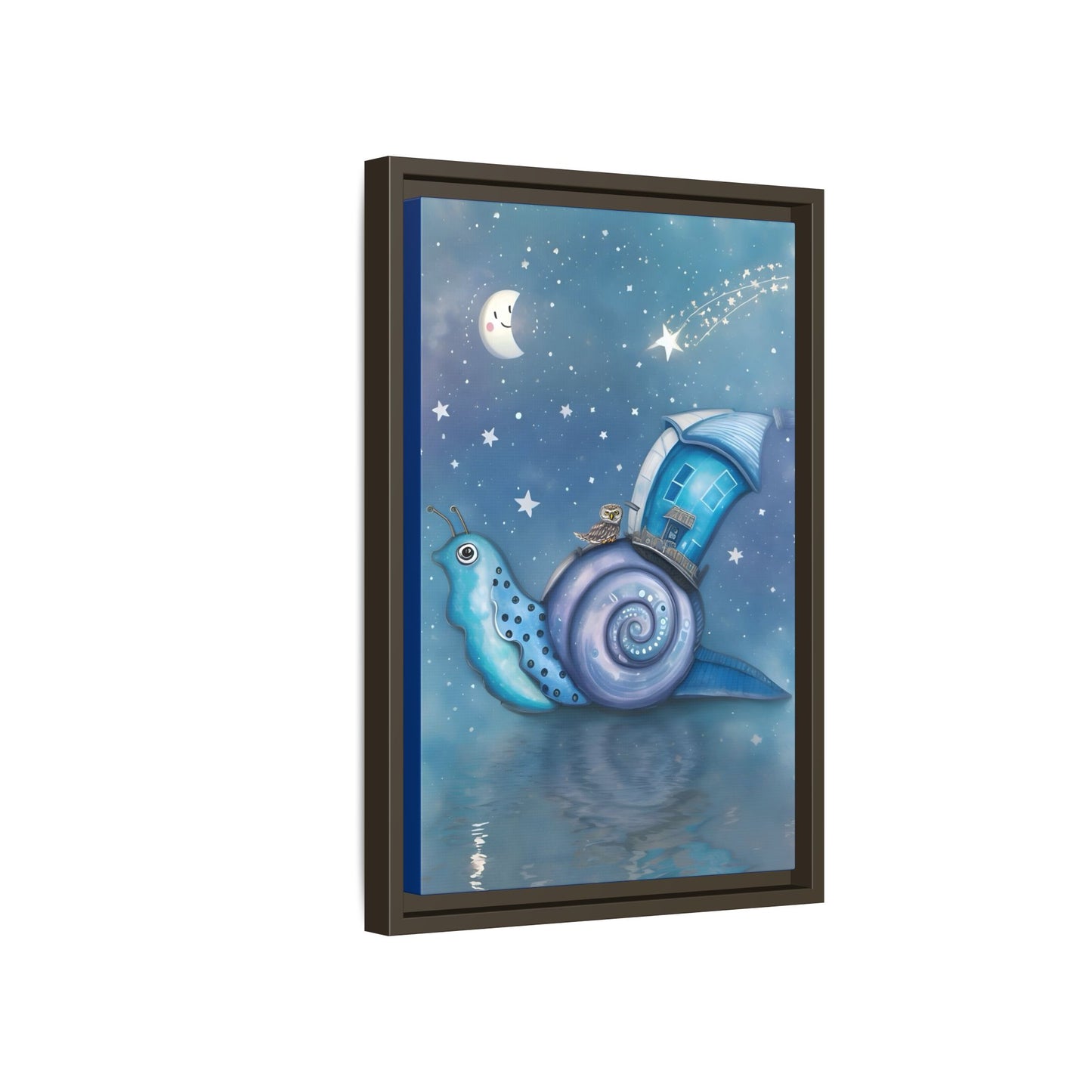 The Owl and the Snail Glided Upon a Sea of Stars by Andrew McCarter  - Canvas Print