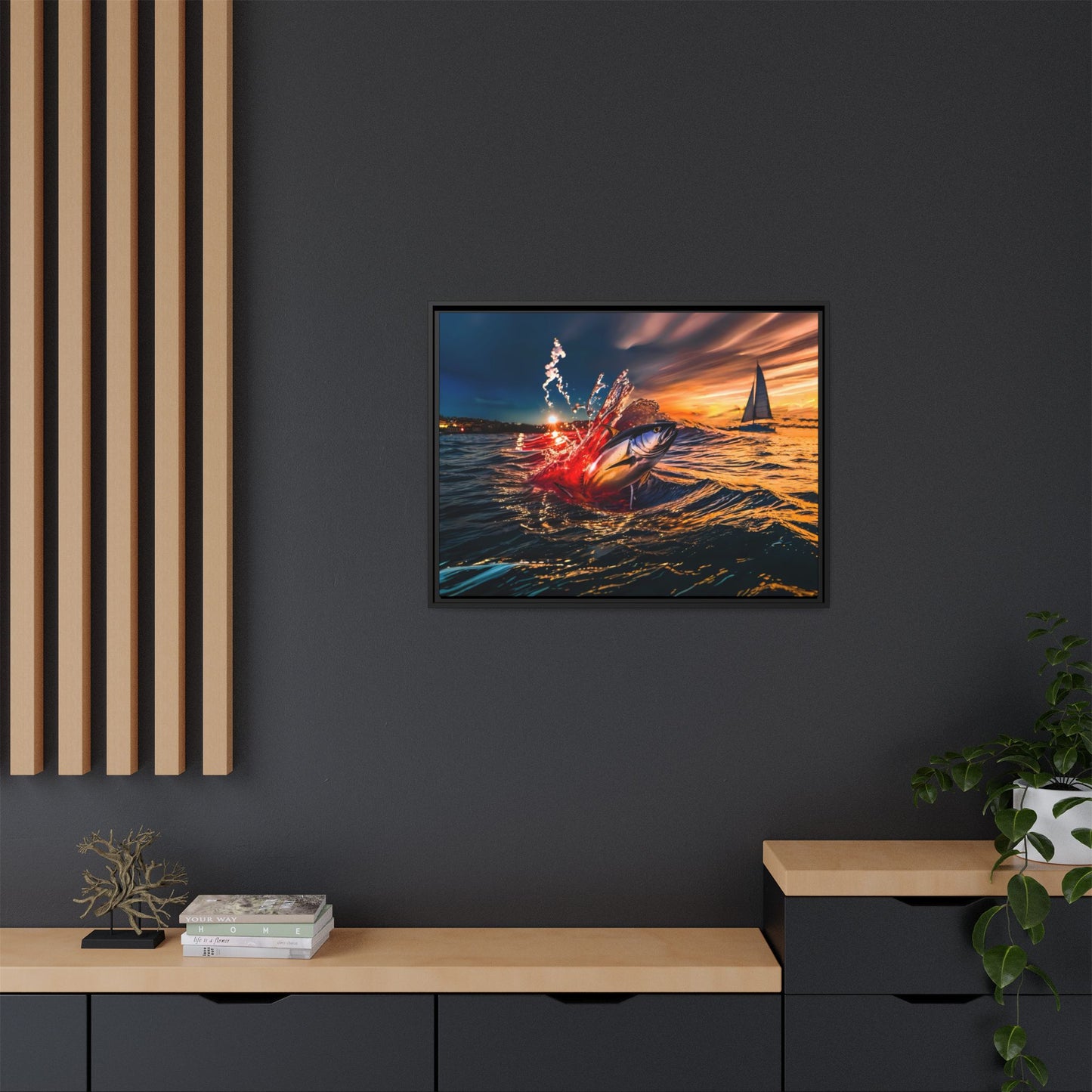 "The Leap" by Andrew McCarter - Ocean Canvas Art.