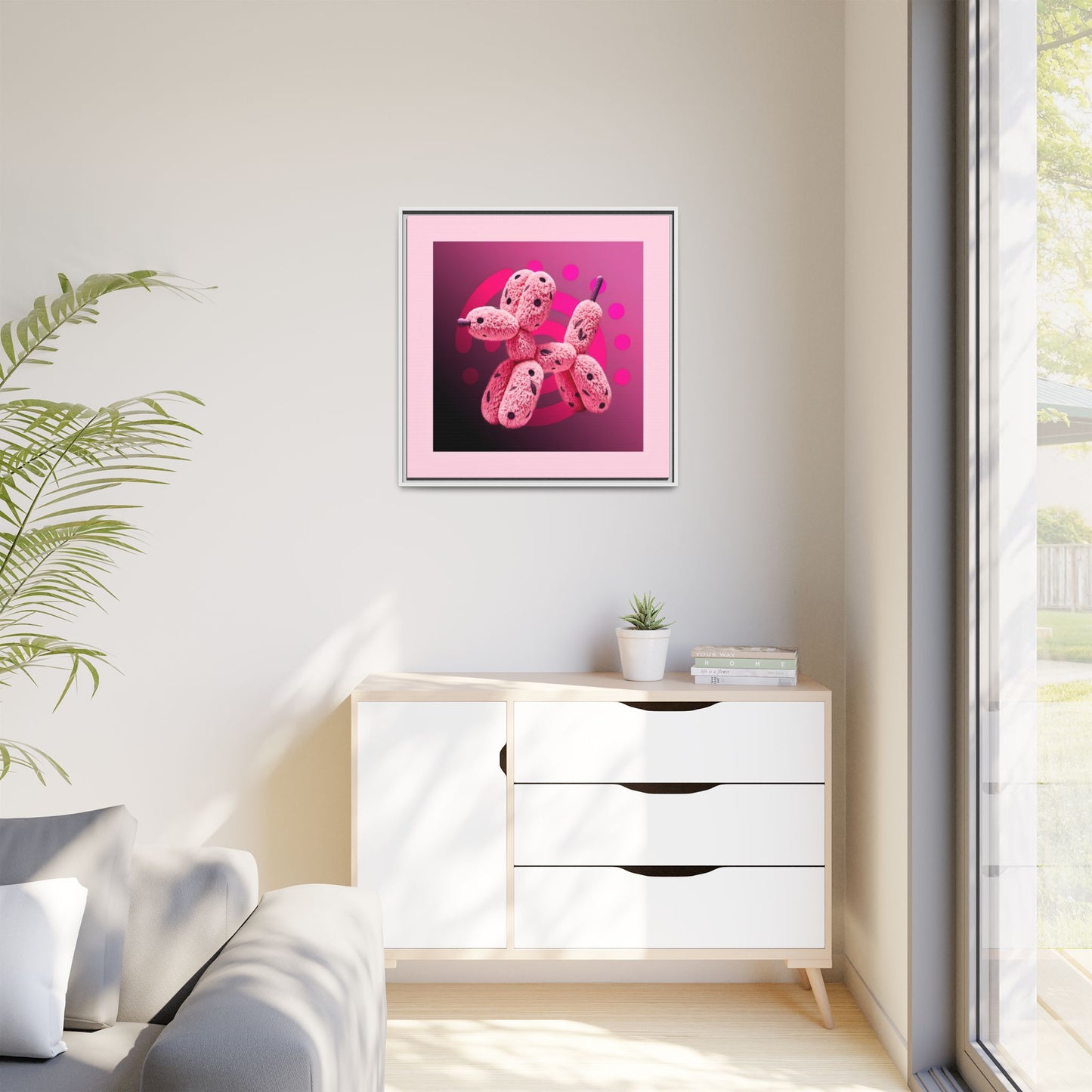 Canvas Art Print - Furry Balloon Dog
