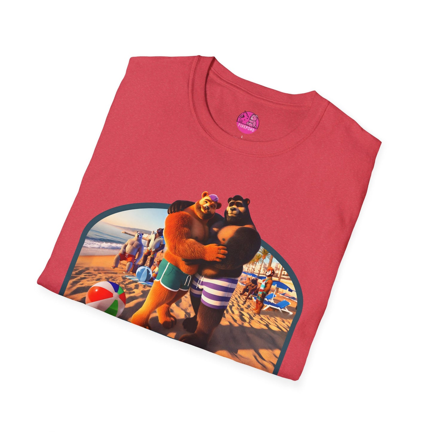 Beach Life Bears Unisex T-Shirt - Mikey & Max Tee by PinkPond