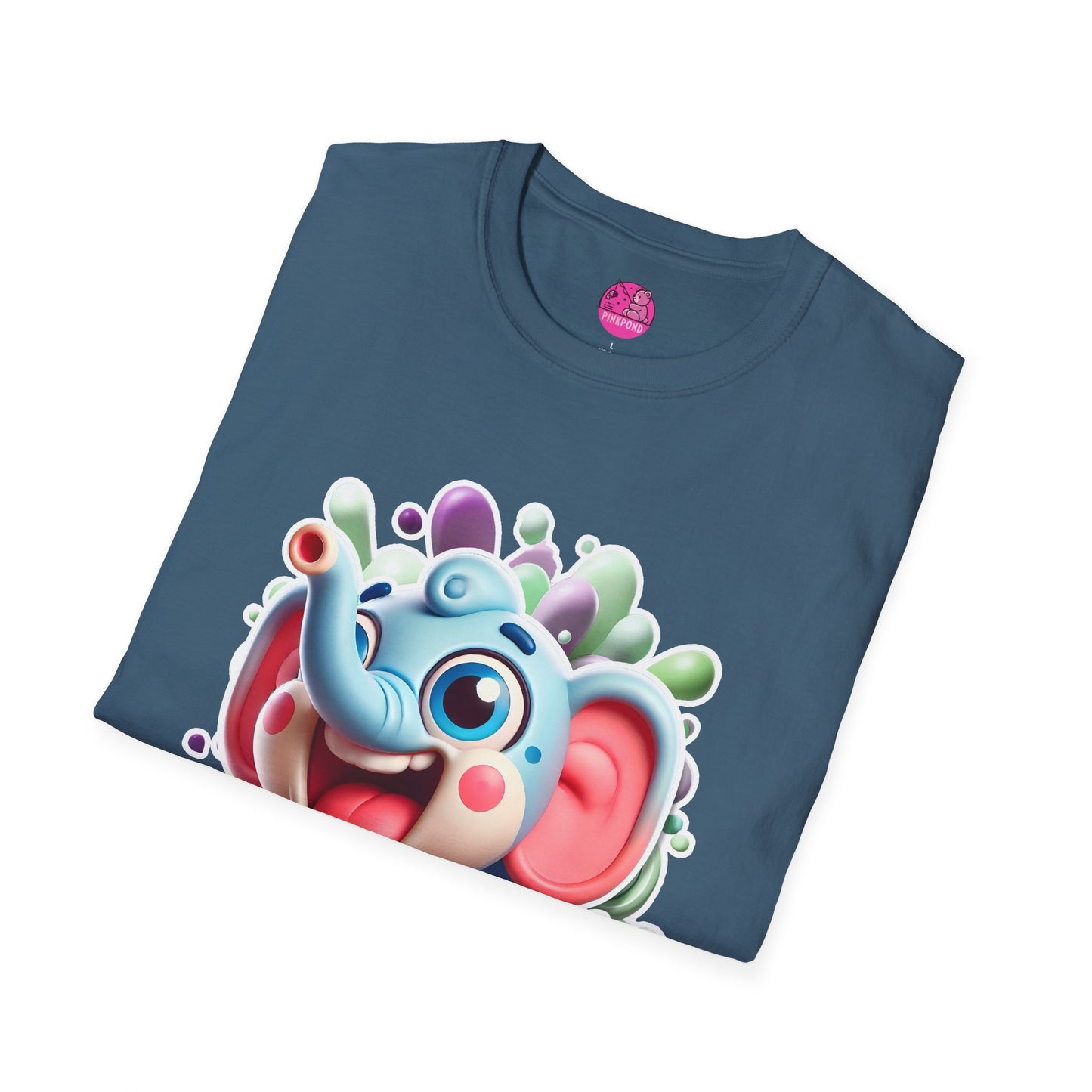 Eugene the Elephant T-Shirt - Unisex Softstyle Tee with Big Ears and Playful Charm