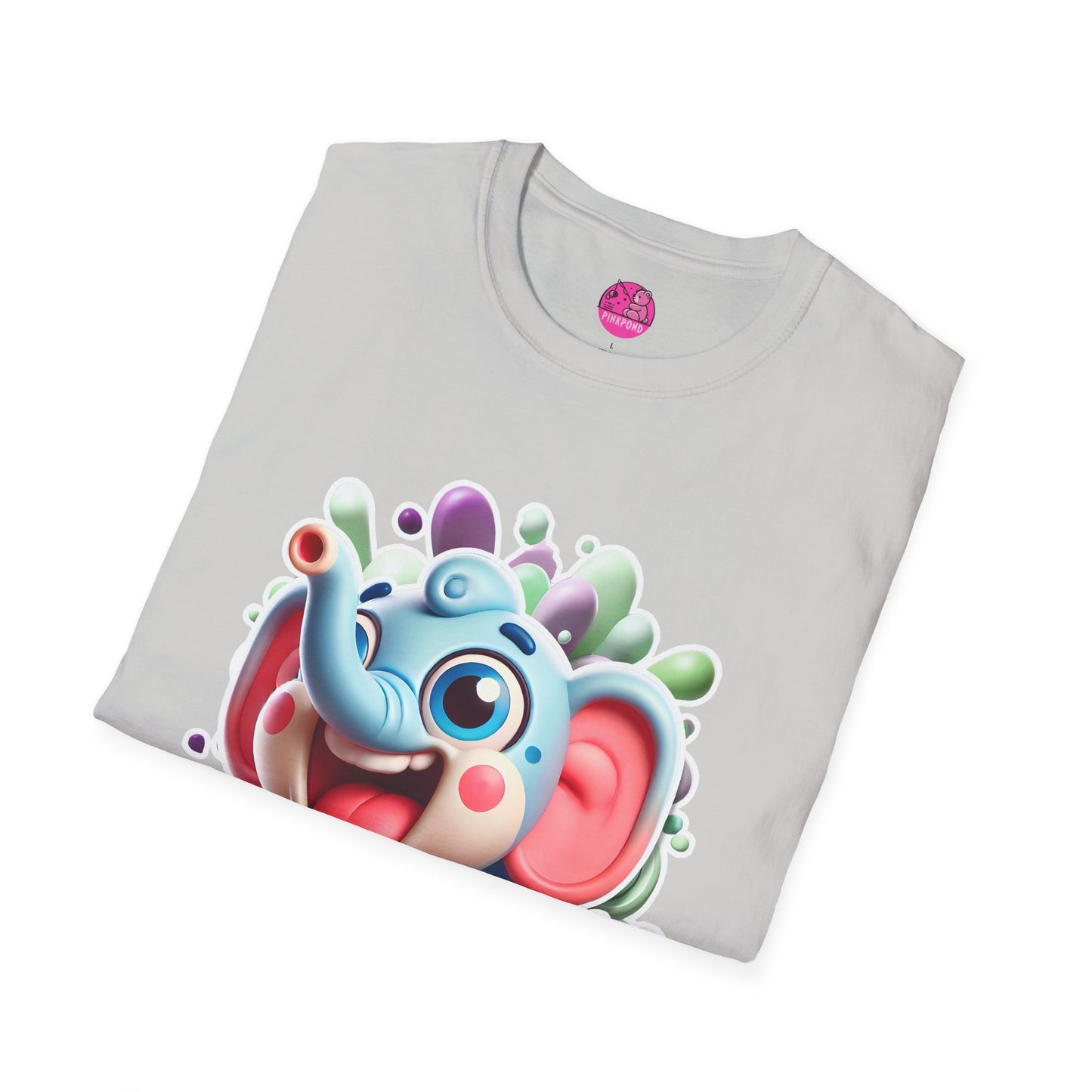 Eugene the Elephant T-Shirt - Unisex Softstyle Tee with Big Ears and Playful Charm