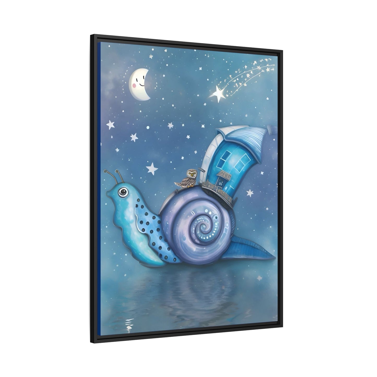 The Owl and the Snail Glided Upon a Sea of Stars by Andrew McCarter  - Canvas Print