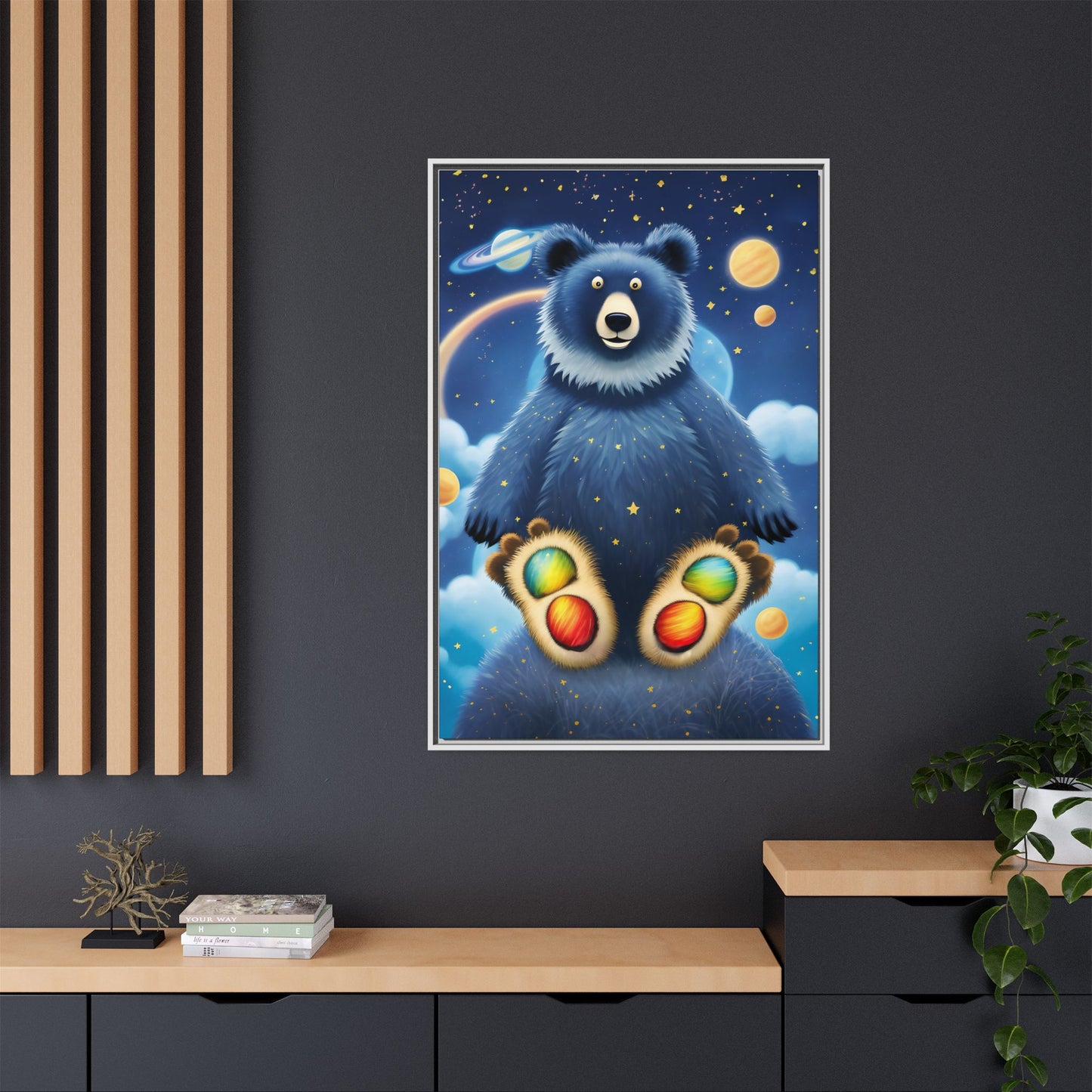 'Cosmic Pawprints' by Andrew McCarter - Canvas Art