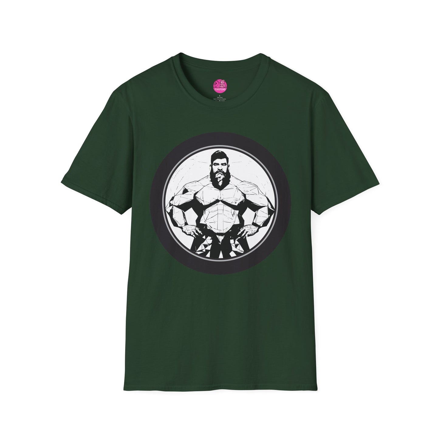 Muscle Bear T-Shirt - Bold Geometric Strength Unleash Your Inner Power