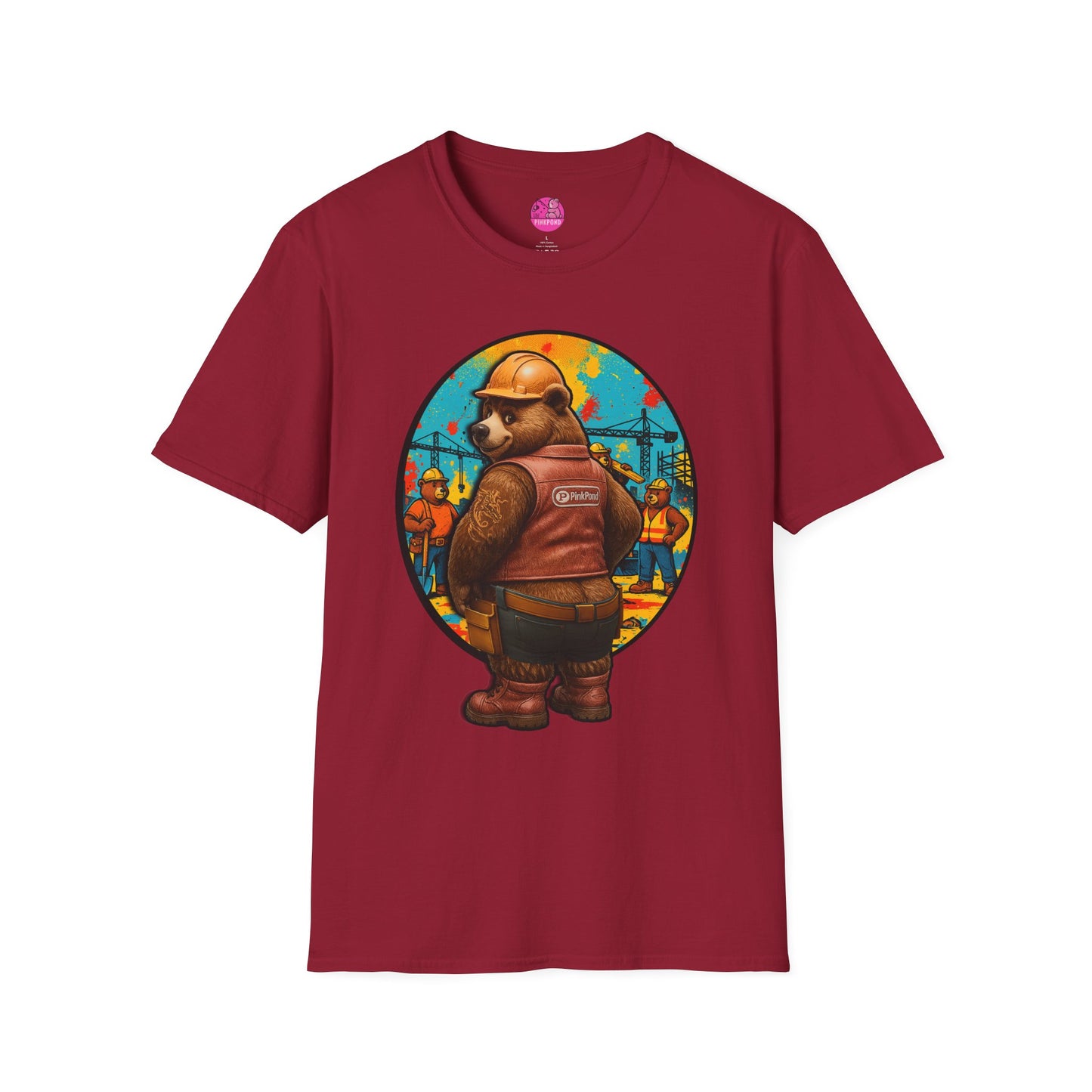 Graphic Tee Builder’s Bum Bear Unisex Softstyle T-Shirt