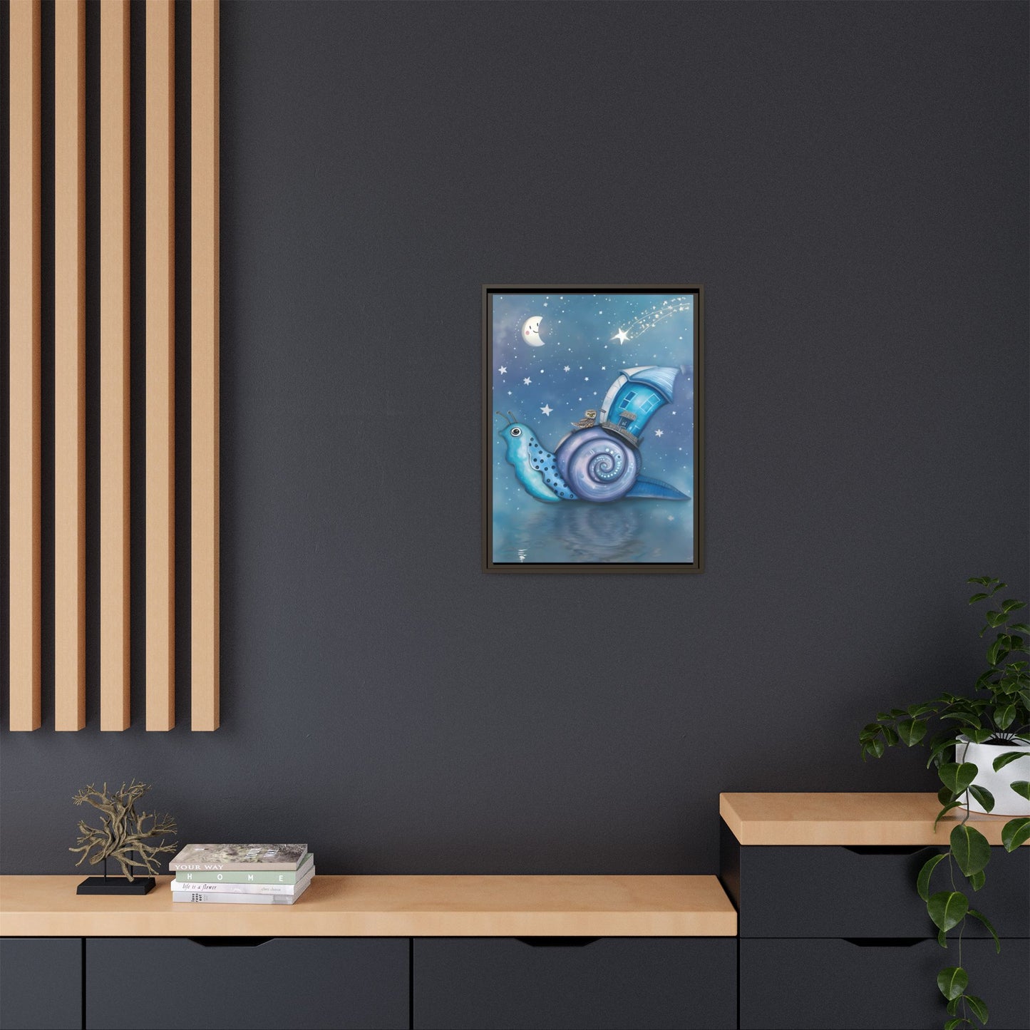 The Owl and the Snail Glided Upon a Sea of Stars by Andrew McCarter  - Canvas Print