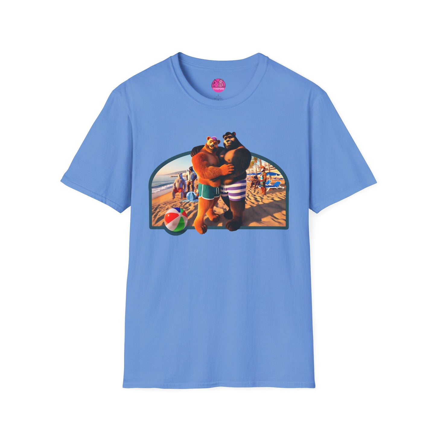 Beach Life Bears Unisex T-Shirt - Mikey & Max Tee by PinkPond