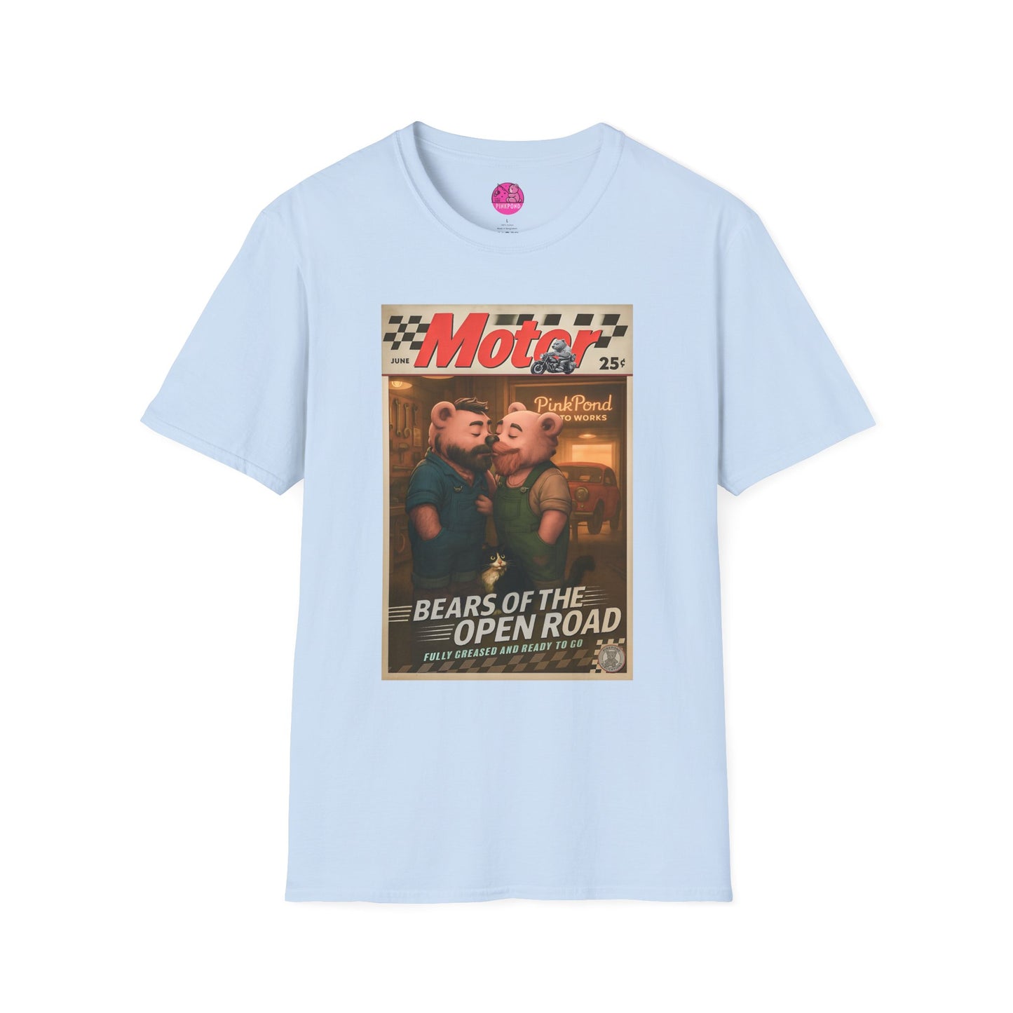 Bear Retro 1950s Motor Magazine T-Shirt